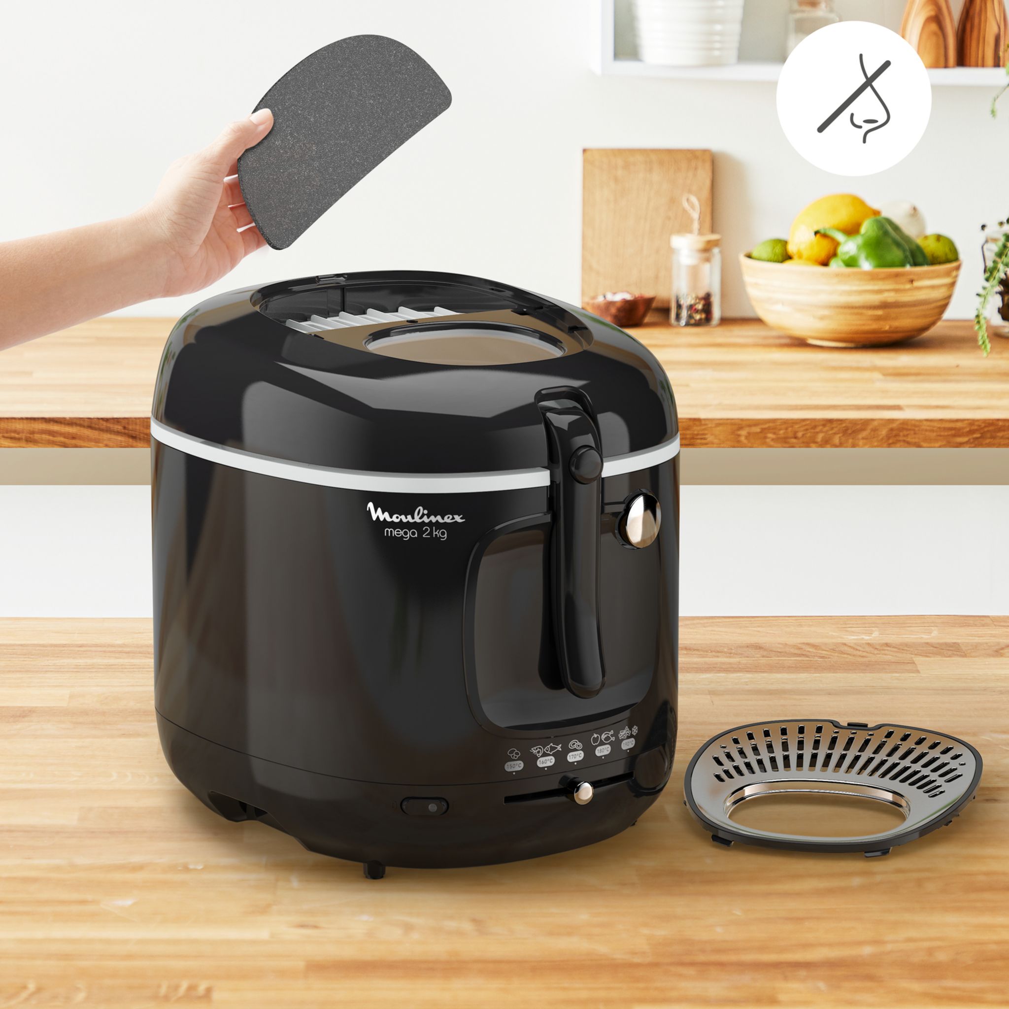 Voir la diapositive 6 : MOULINEX Friteuse électrique AM480870 - Noir