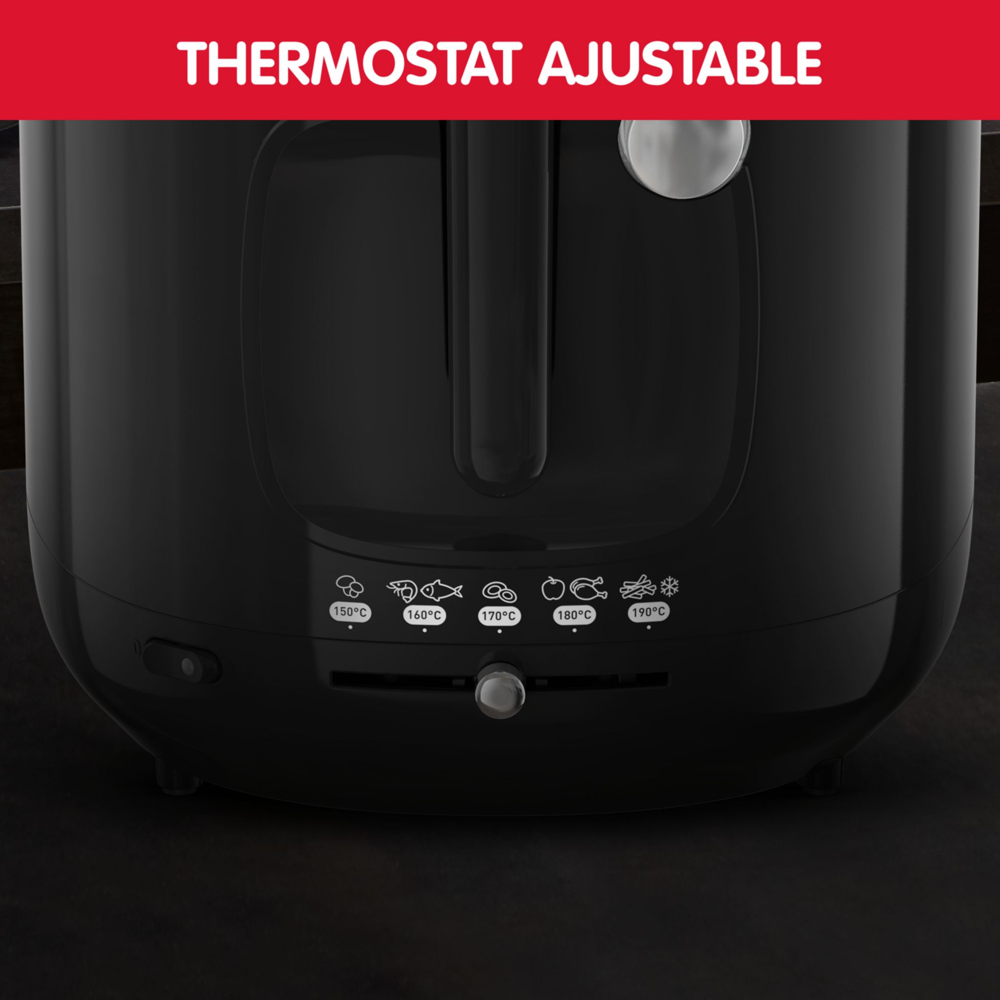 Voir la diapositive 10 : MOULINEX Friteuse électrique AM480870 - Noir