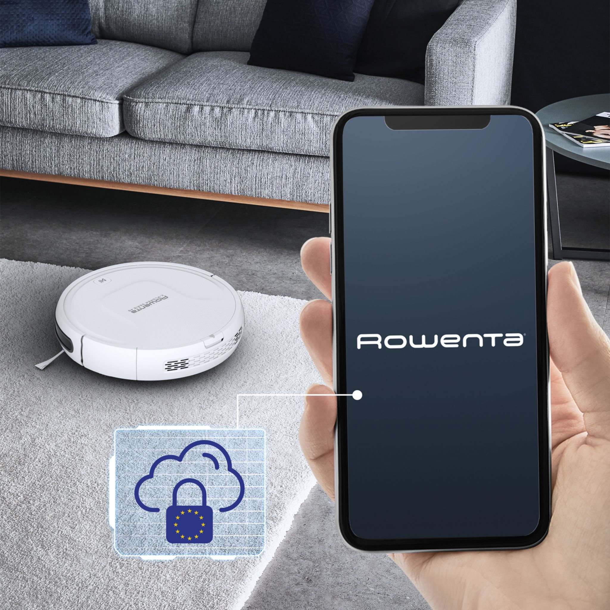 Voir la diapositive 6 : ROWENTA Aspirateur robot connecté A7-YY5181FE - Blanc