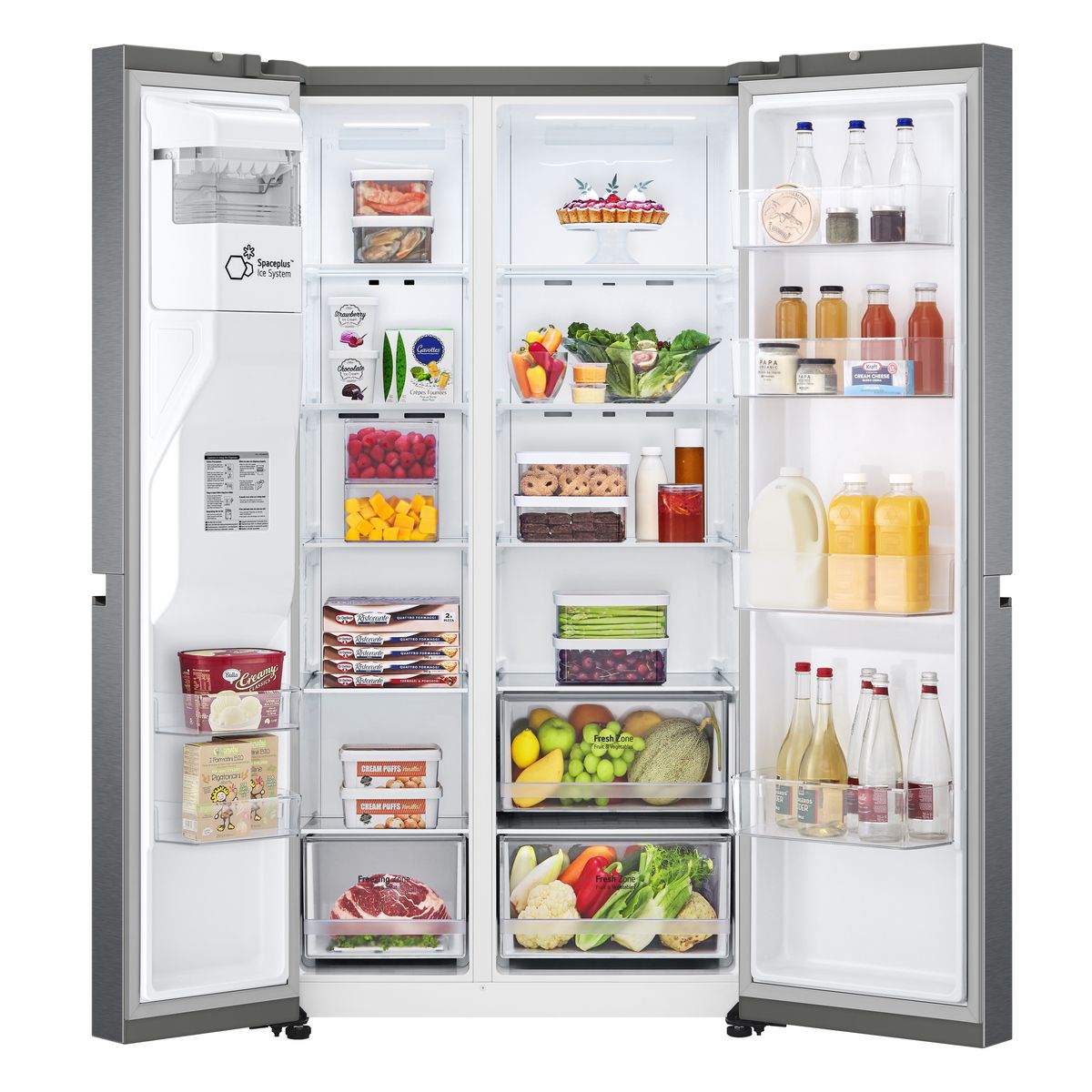 LG Réfrigérateur américain GSLV50DSXF, 635 L, Froid ventilé No Frost, F