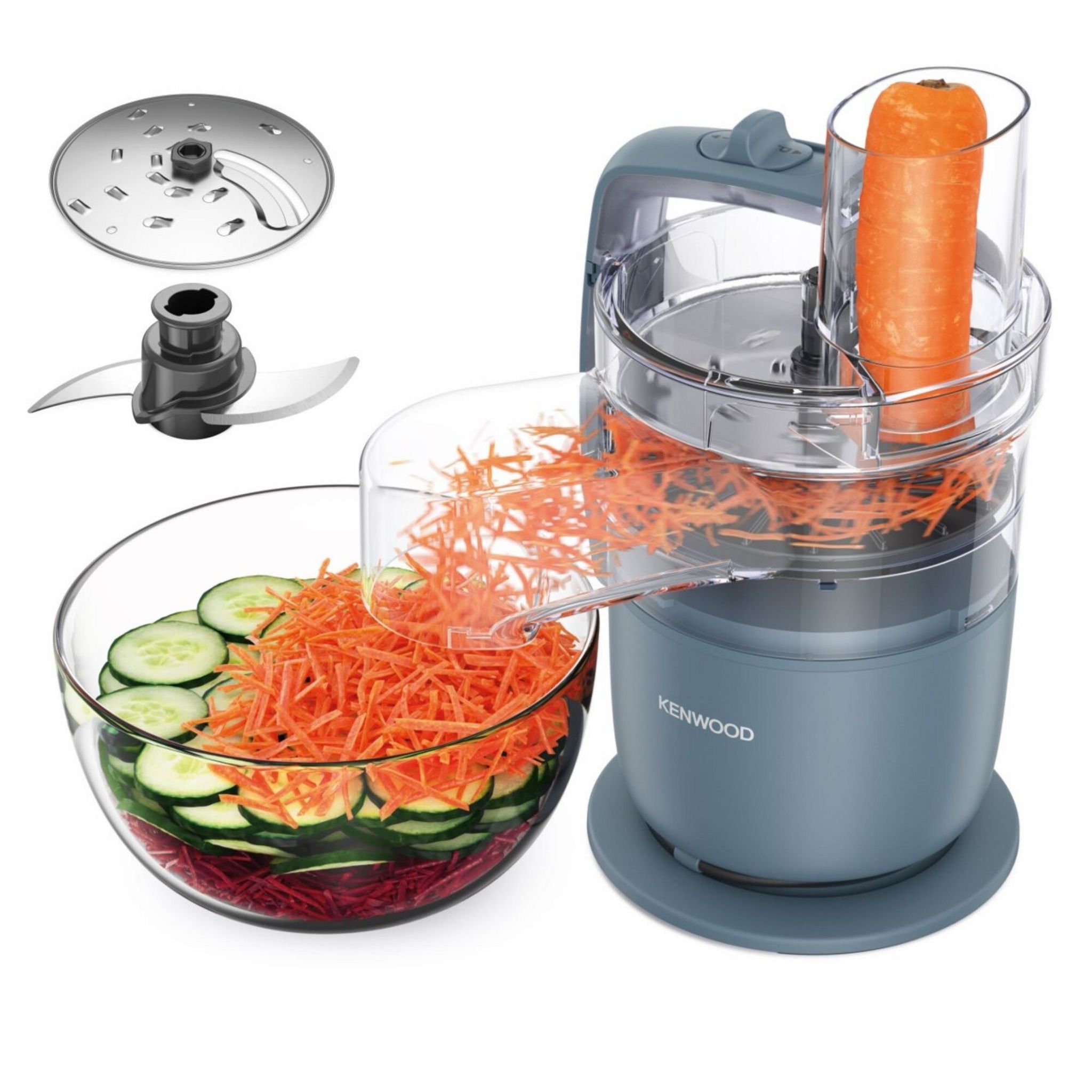 Voir la diapositive 2 : KENWOOD Robot multifonction avec hachoir MultiPro Go FDP22.130GY - Gris perle