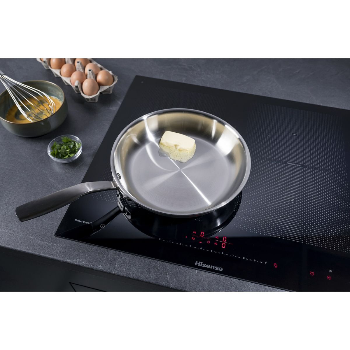HISENSE Table de cuisson  à induction I6456CB, 59.5 cm, 4 foyers