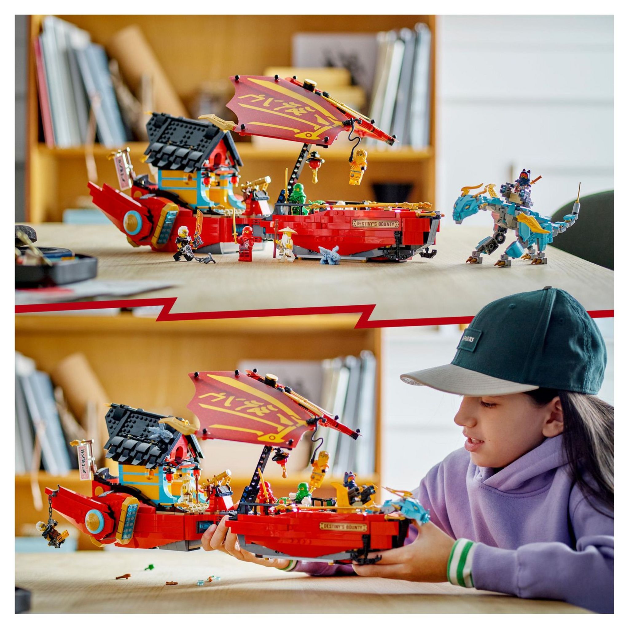 Voir la diapositive 3 : LEGO NINJAGO 71797 - Le QG des Ninjas - La Course Contre la Montre, Jouet de Construction Ninja pour Enfants avec 2 Figurines Dragon et 6 Minifigurines