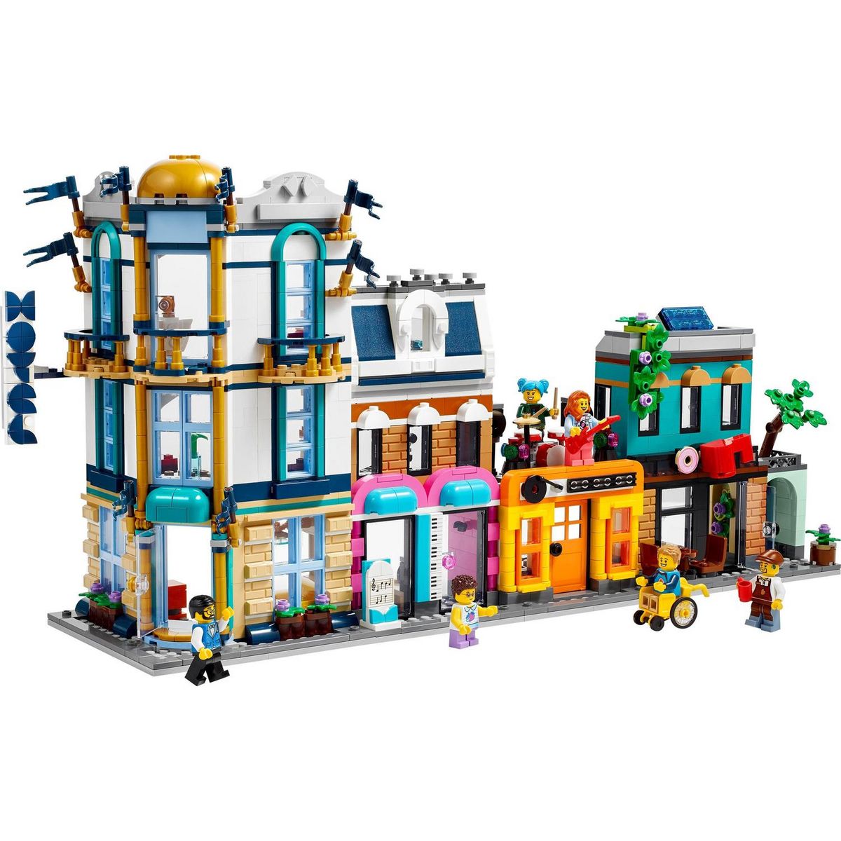 LEGO LEGO Creator 31141 La Grand-rue, Jouet de Construction avec Gratte-Ciel et Rue de Marché, Idée Cadeau
