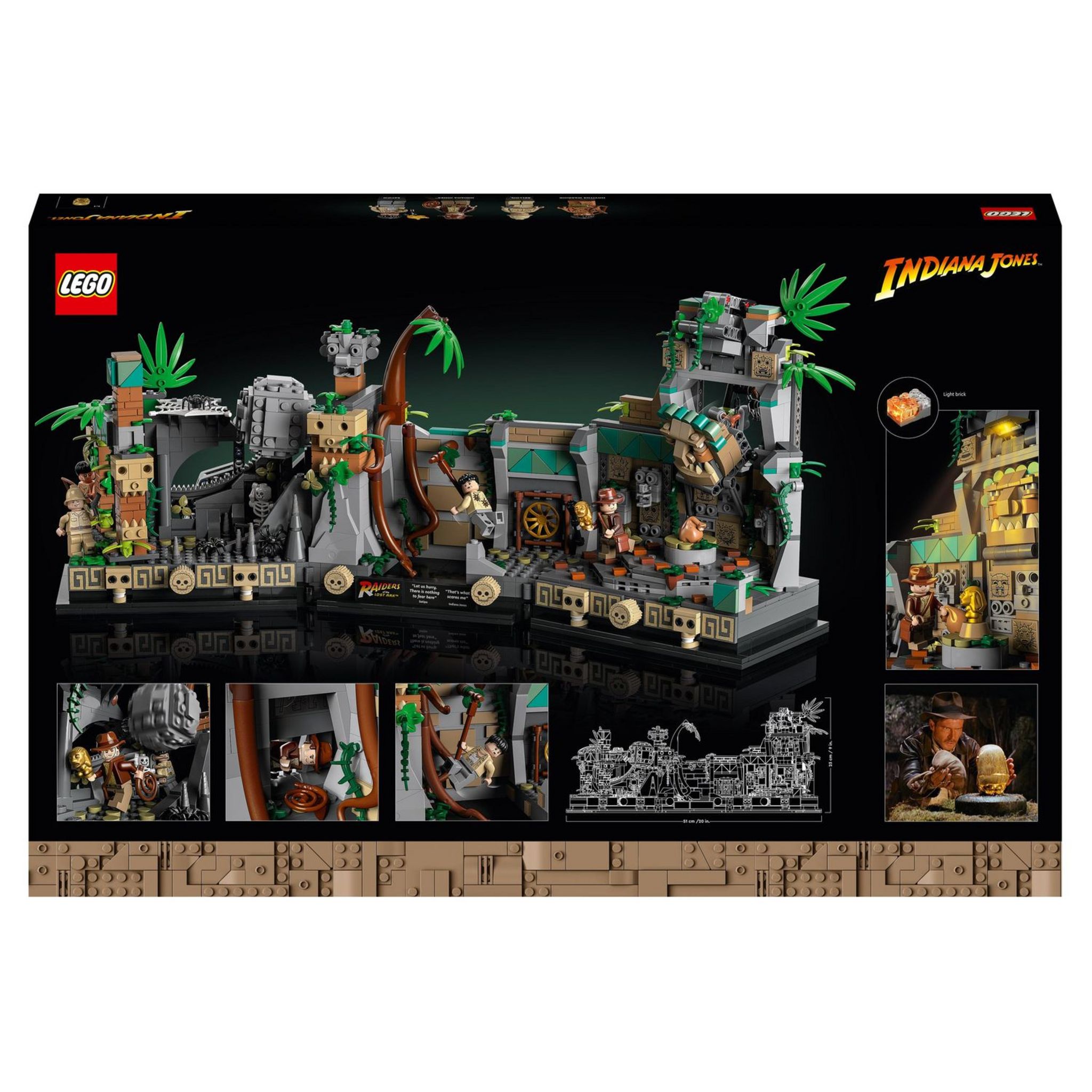 Voir la diapositive 2 : LEGO Indiana Jones 77015 - Le Temple de l'Idole en Or, Maquette pour Adultes, avec Fonctions Interactives et Minifigurines, Film Les Aventuriers de l'Arche Perdue