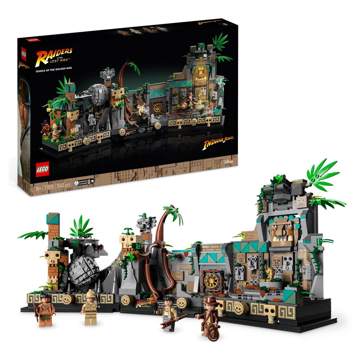 LEGO Indiana Jones 77015 - Le Temple de l'Idole en Or, Maquette pour Adultes, avec Fonctions Interactives et Minifigurines, Film Les Aventuriers de l'Arche Perdue
