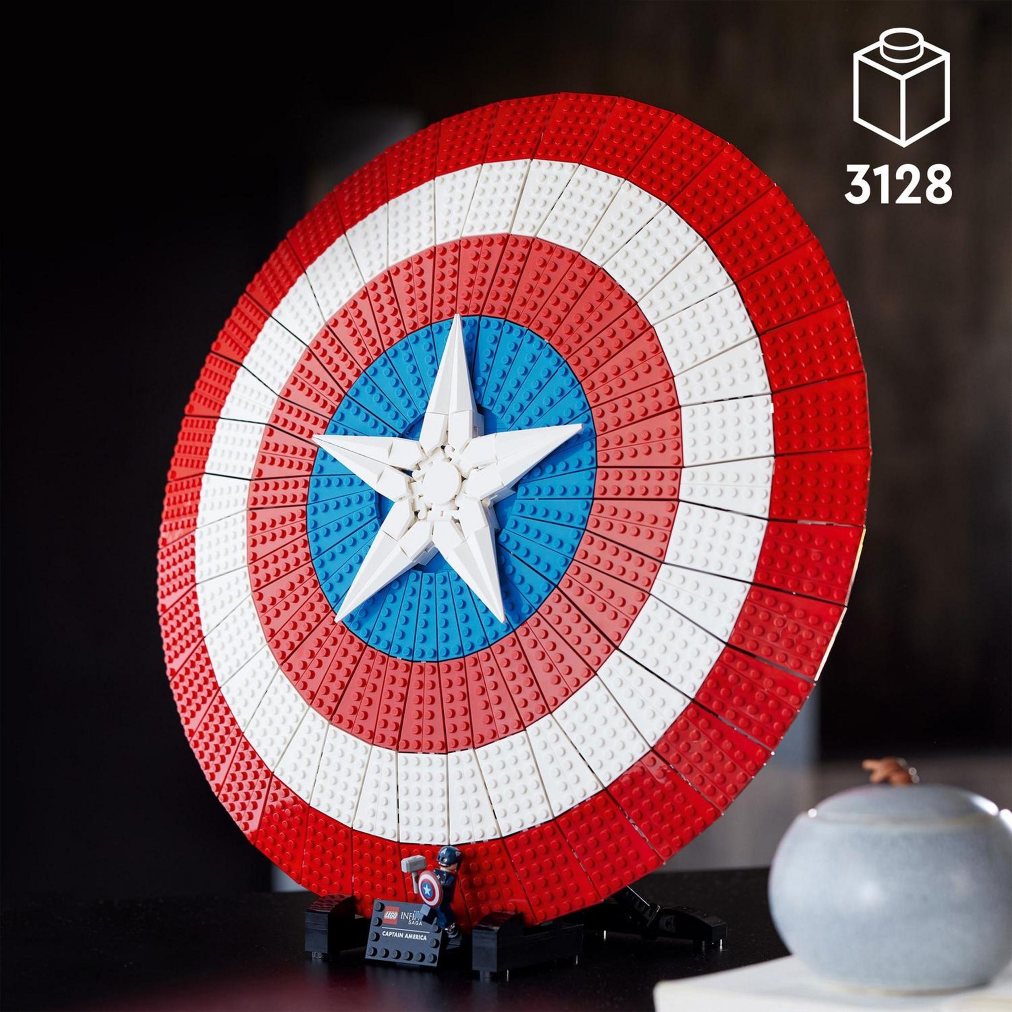 Voir la diapositive 7 : LEGO LEGO Marvel 76262 Le Bouclier de Captain America, Maquette Avengers pour Adultes avec Marteau de Thor
