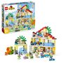 Voir la diapositive 9 : LEGO DUPLO 10994 - Ma Ville La Maison Familiale 3-en-1, Maison de Poupées en Briques avec Voiture, 5 Figurines, 2 Animaux et Lampe