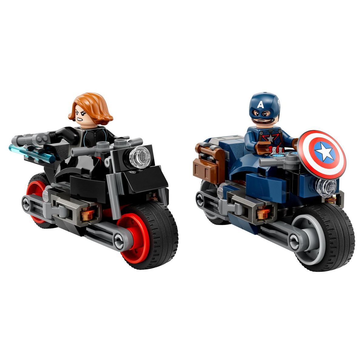LEGO Marvel 76260 - Les Motos de Black Widow et de Captain America, Set Avengers L'Ère d'Ultron avec 2 Jouet de Motos, Super-Héros pour Enfants