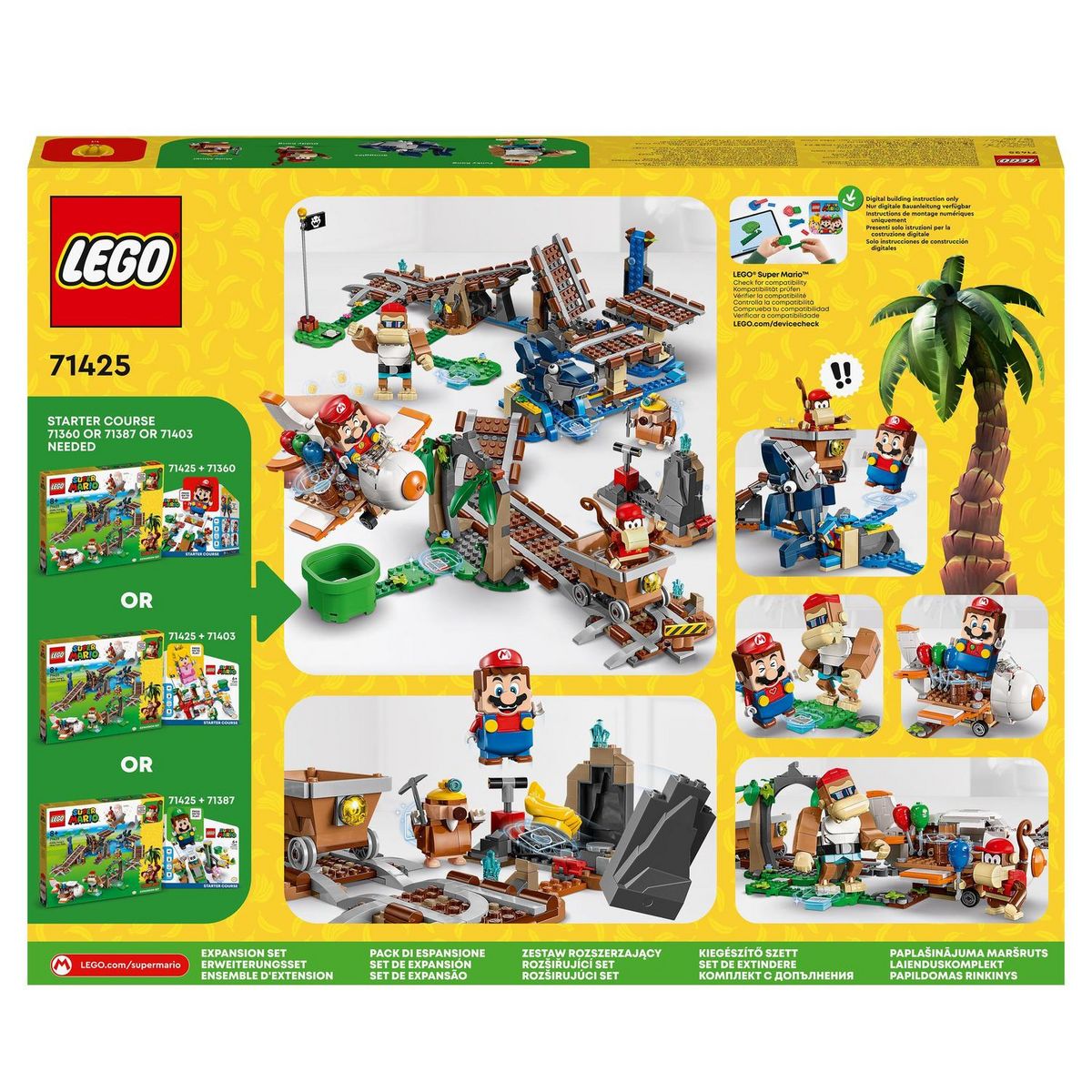 LEGO LEGO Super Mario 71425 Ensemble d'Extension Course de Chariot de Mine de Diddy Kong, à Combiner avec Pack de Démarrage