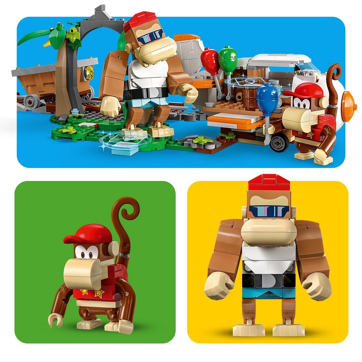 LEGO LEGO Super Mario 71425 Ensemble d'Extension Course de Chariot de Mine de Diddy Kong, à Combiner avec Pack de Démarrage