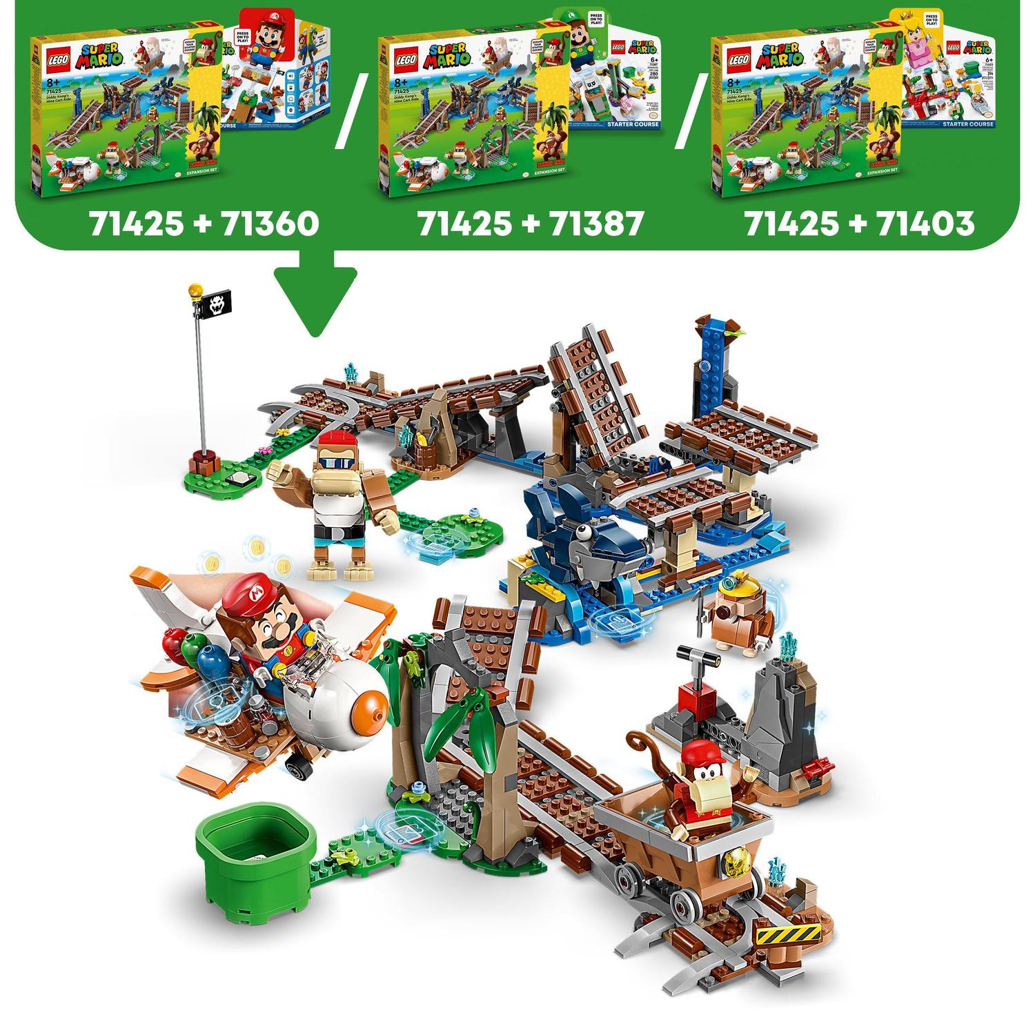 Voir la diapositive 6 : LEGO LEGO Super Mario 71425 Ensemble d'Extension Course de Chariot de Mine de Diddy Kong, à Combiner avec Pack de Démarrage