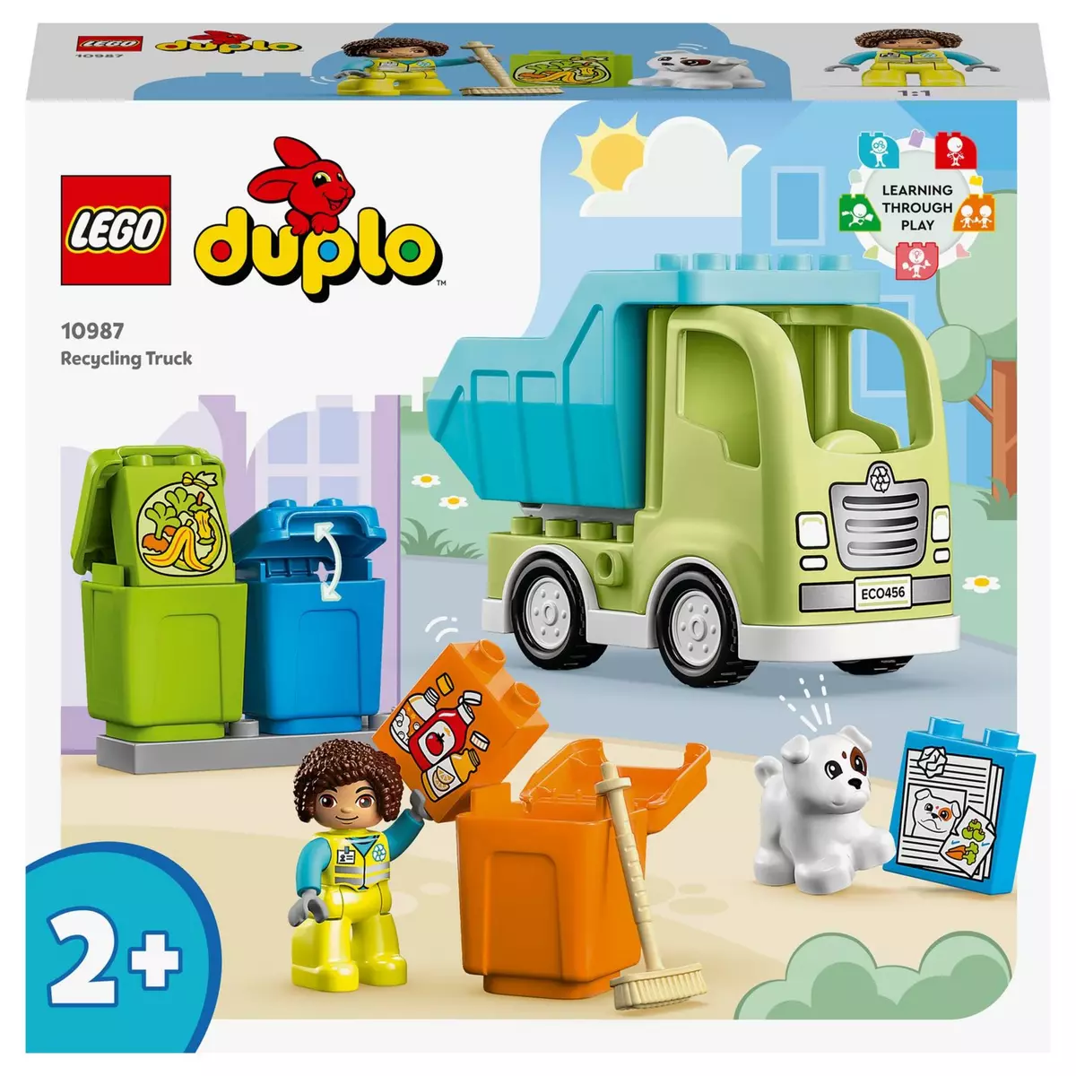 LEGO DUPLO 10987 - Ma Ville Le Camion de Recyclage, Jouets Éducatifs et de Tri de Couleurs