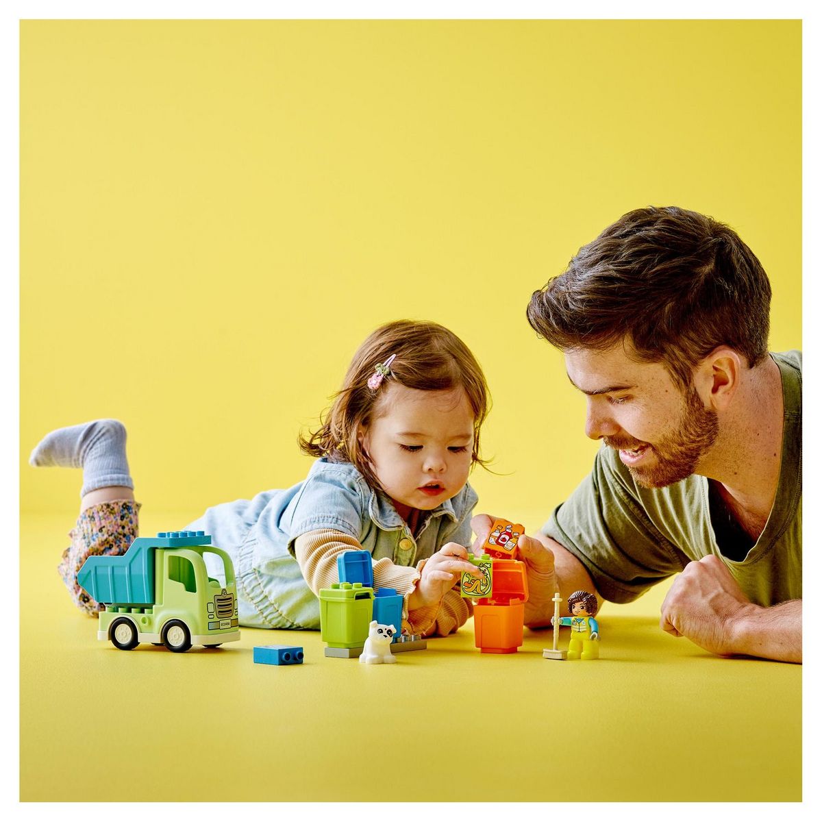 LEGO DUPLO 10987 - Ma Ville Le Camion de Recyclage, Jouets Éducatifs et de Tri de Couleurs