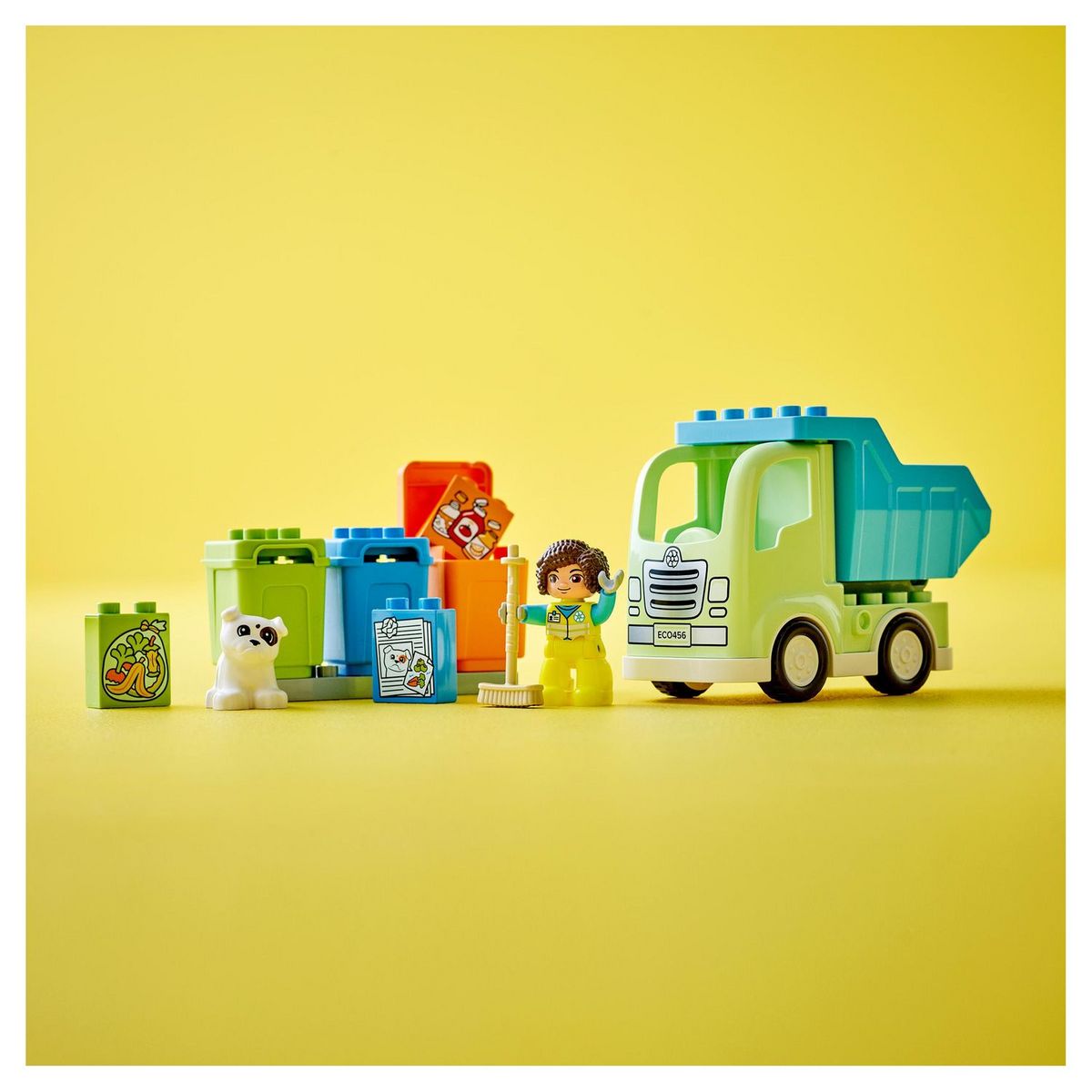LEGO DUPLO 10987 - Ma Ville Le Camion de Recyclage, Jouets Éducatifs et de Tri de Couleurs
