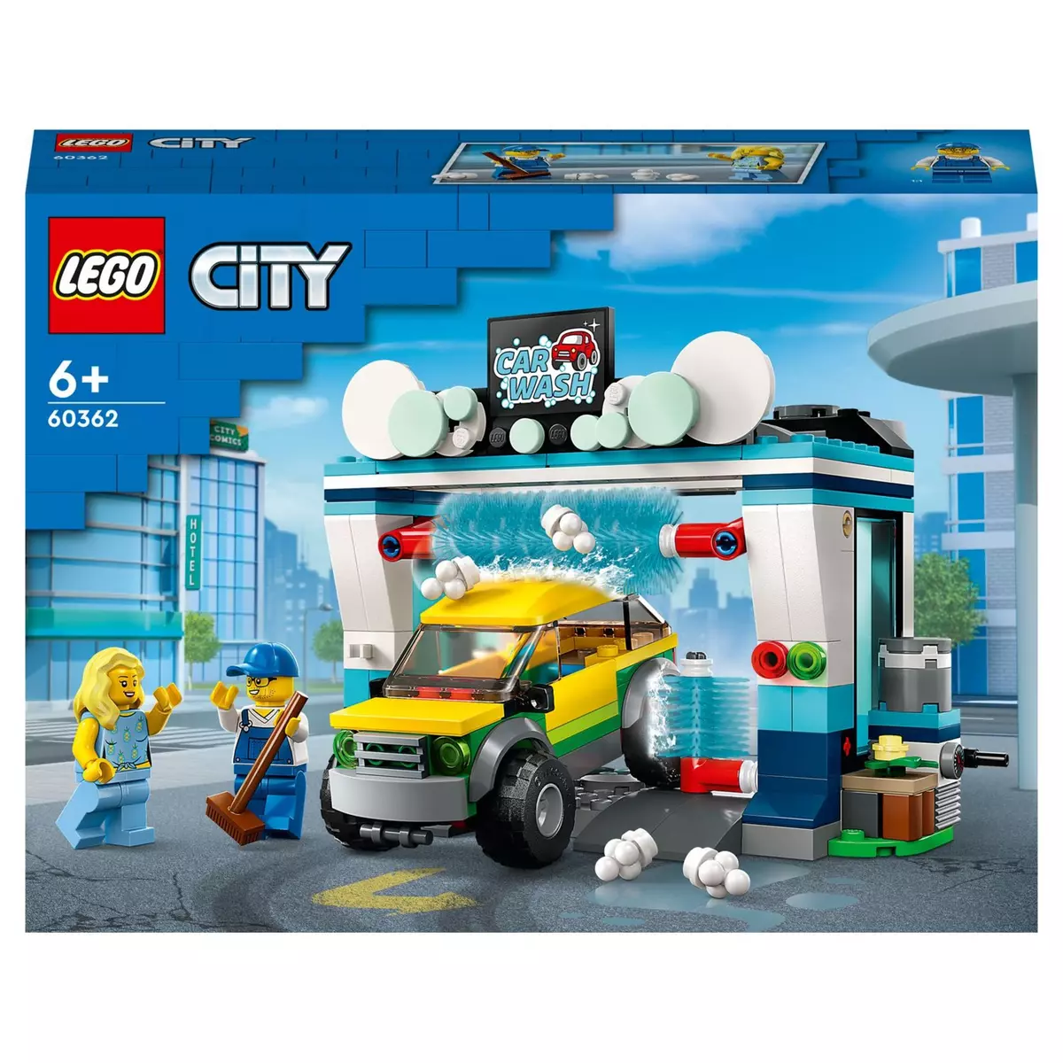 LEGO City 60362 - La Station de Lavage, Jouet pour Enfants Dès 6