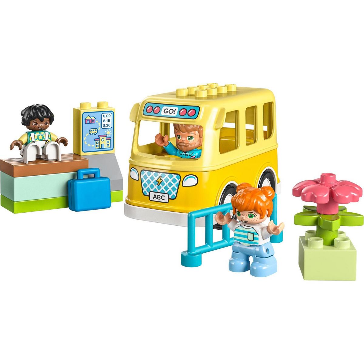 LEGO LEGO DUPLO 10988 Le Voyage en Bus, Jouet Éducatif pour Développer la Motricité Fine, Enfants 2 Ans