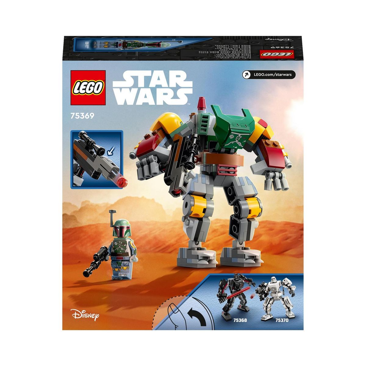 LEGO LEGO Star Wars 75369 Le Robot Boba Fett, Figurine à Construire avec Blaster Lance-Tenons et Jetpack