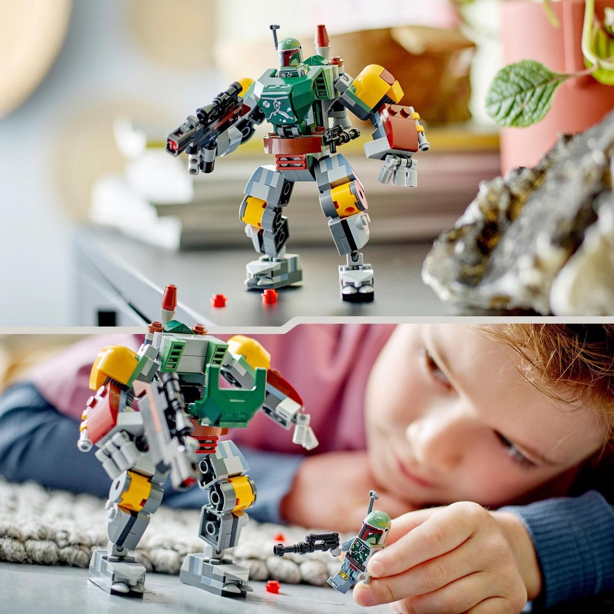 LEGO LEGO Star Wars 75369 Le Robot Boba Fett, Figurine à Construire avec Blaster Lance-Tenons et Jetpack