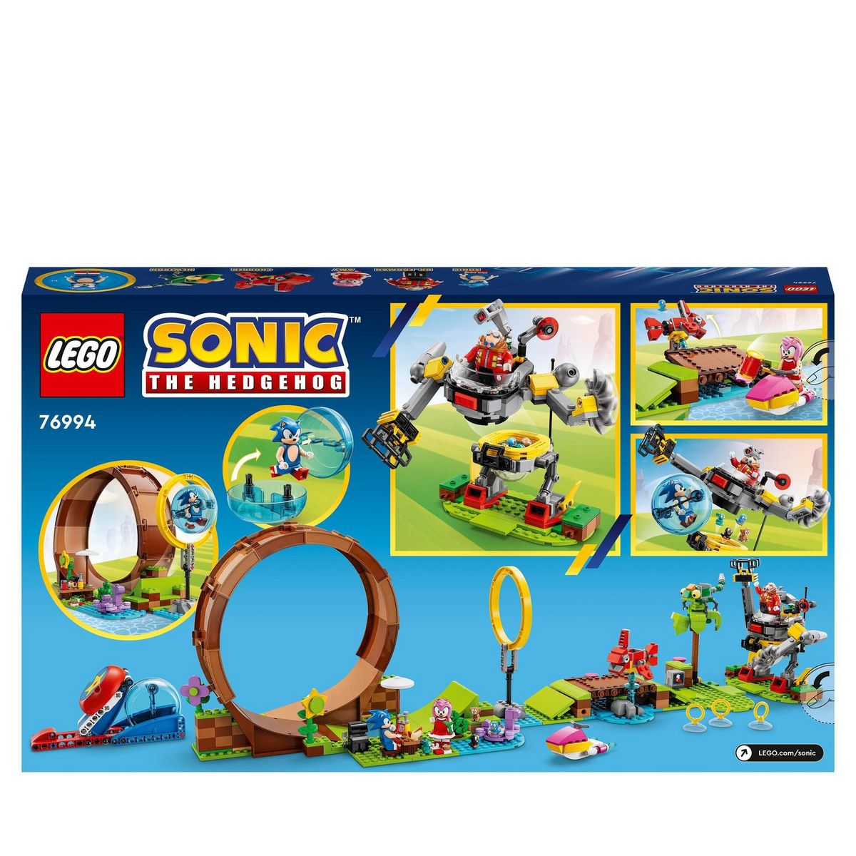 LEGO LEGO Sonic the Hedgehog 76994 Sonic et le Défi du Looping de Green Hill Zone, Jouet pour Enfants avec 9 Personnages