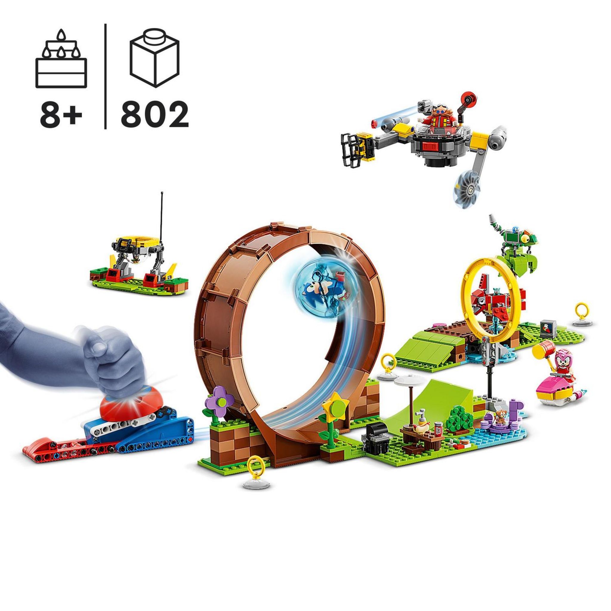 Voir la diapositive 7 : LEGO LEGO Sonic the Hedgehog 76994 Sonic et le Défi du Looping de Green Hill Zone, Jouet pour Enfants avec 9 Personnages