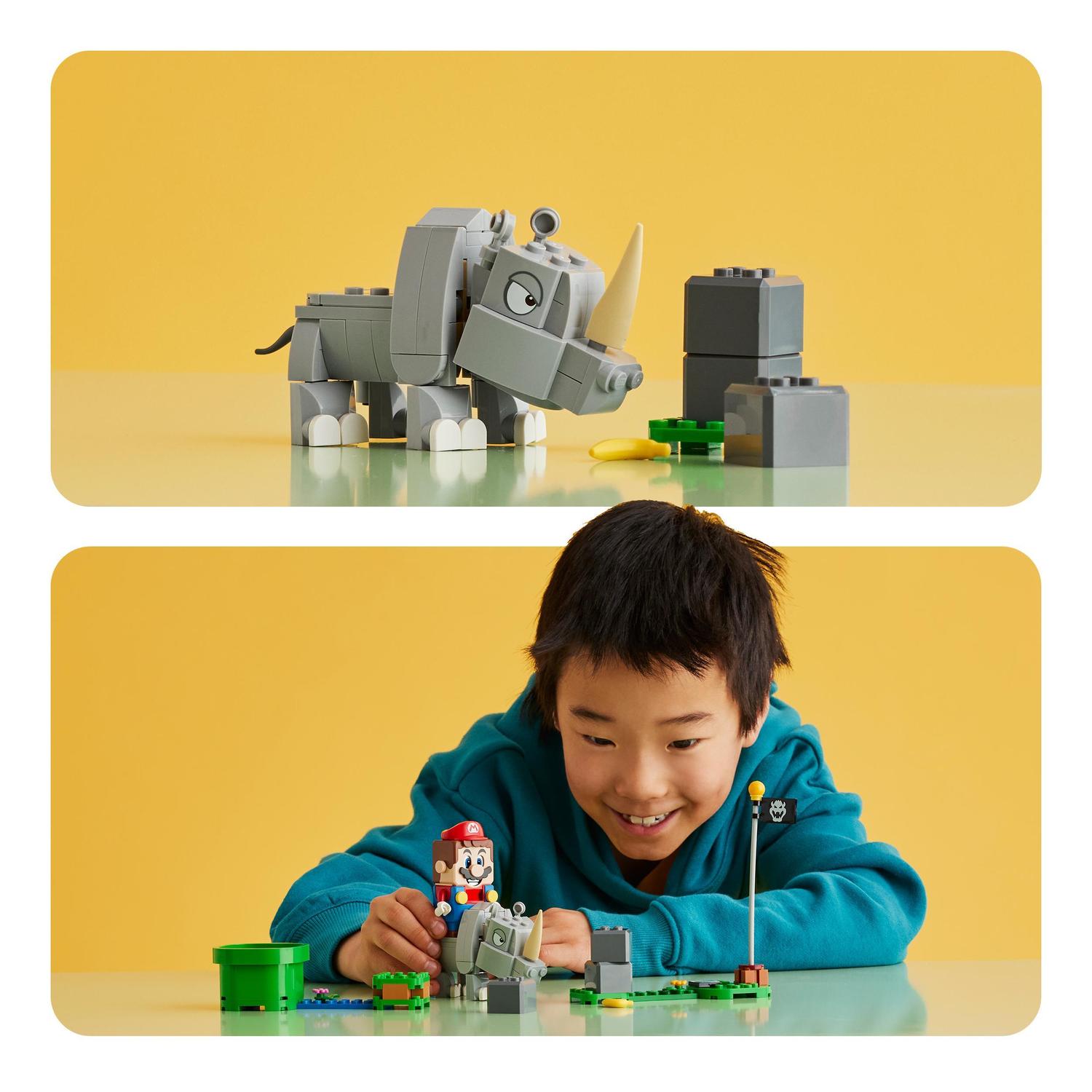 Voir la diapositive 3 : LEGO Super Mario 71420 - Ensemble extension Rambi le Rhinoceros