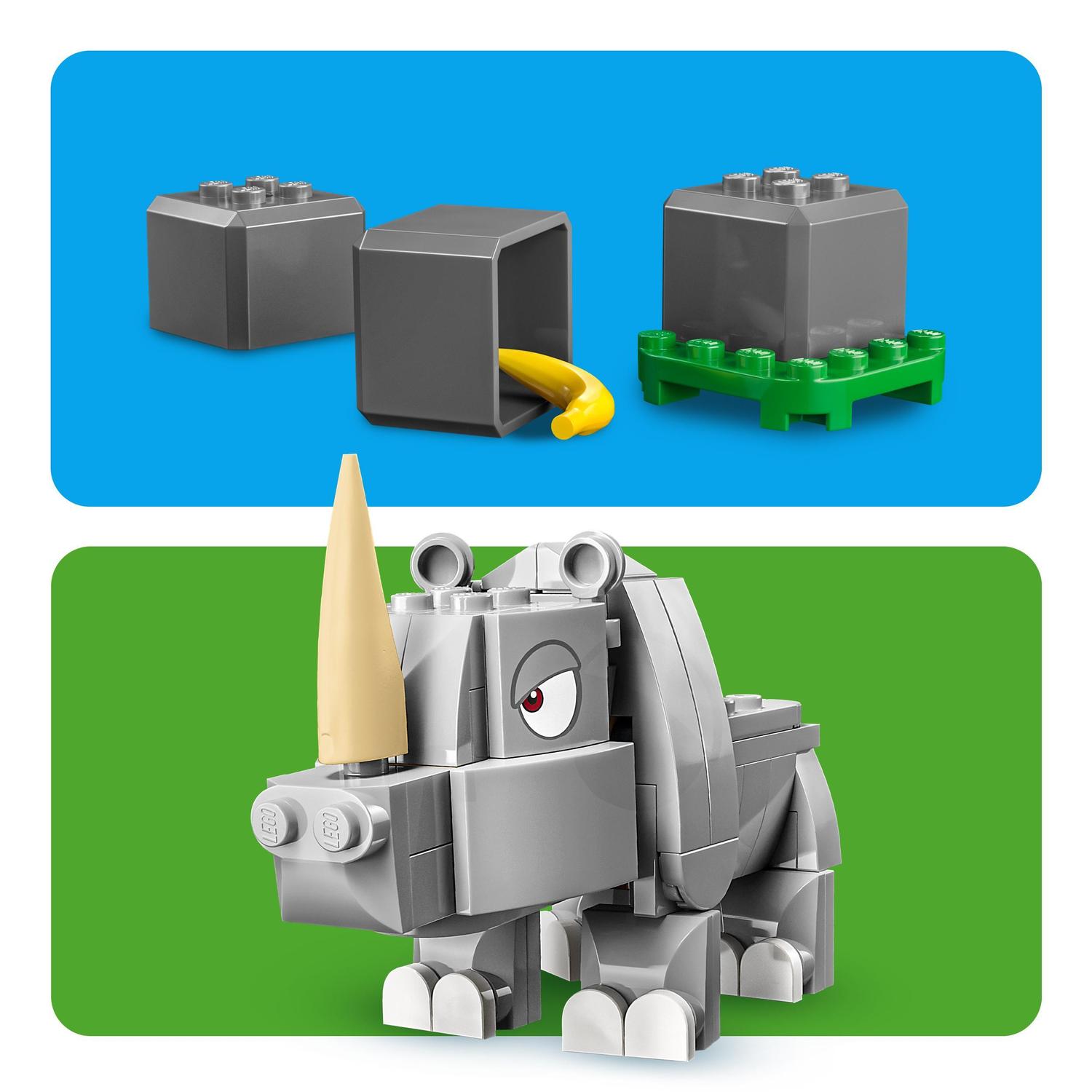 Voir la diapositive 4 : LEGO Super Mario 71420 - Ensemble extension Rambi le Rhinoceros