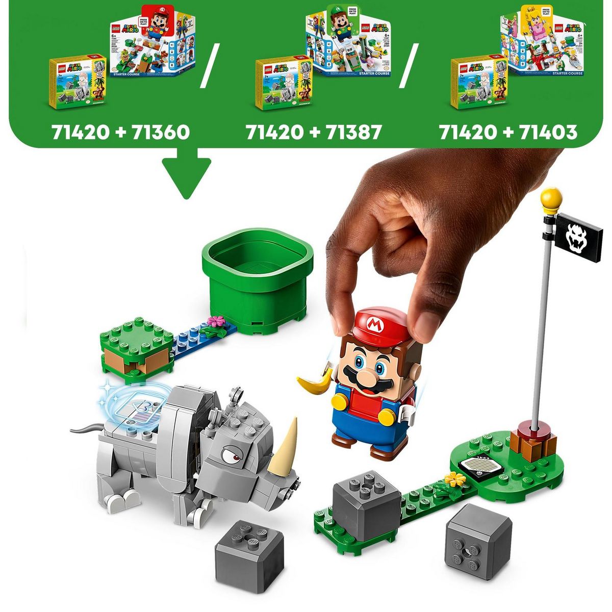 LEGO Super Mario 71420 - Ensemble extension Rambi le Rhinoceros