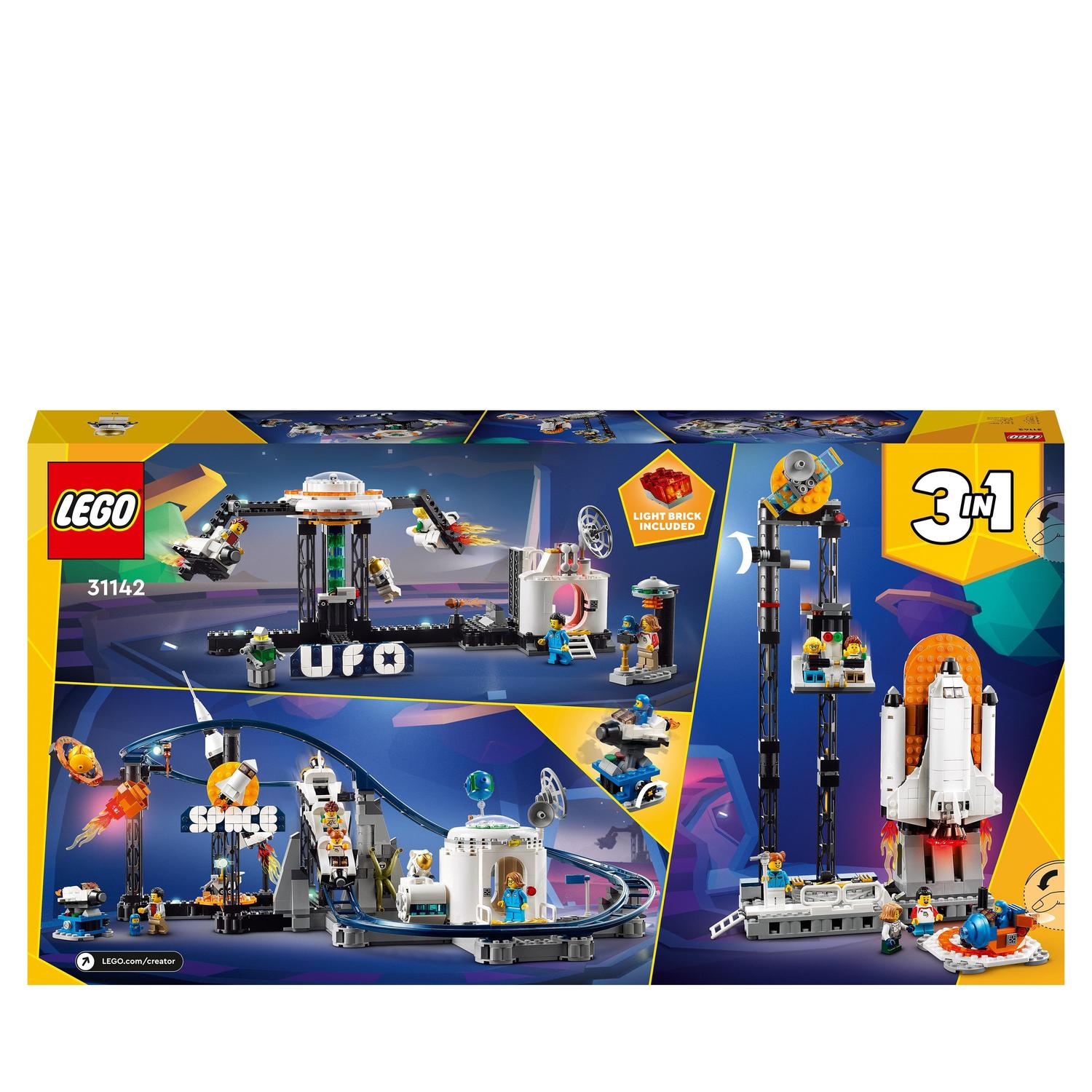 Voir la diapositive 2 : LEGO Creator 31142 - Les montagnes russes de l'espace