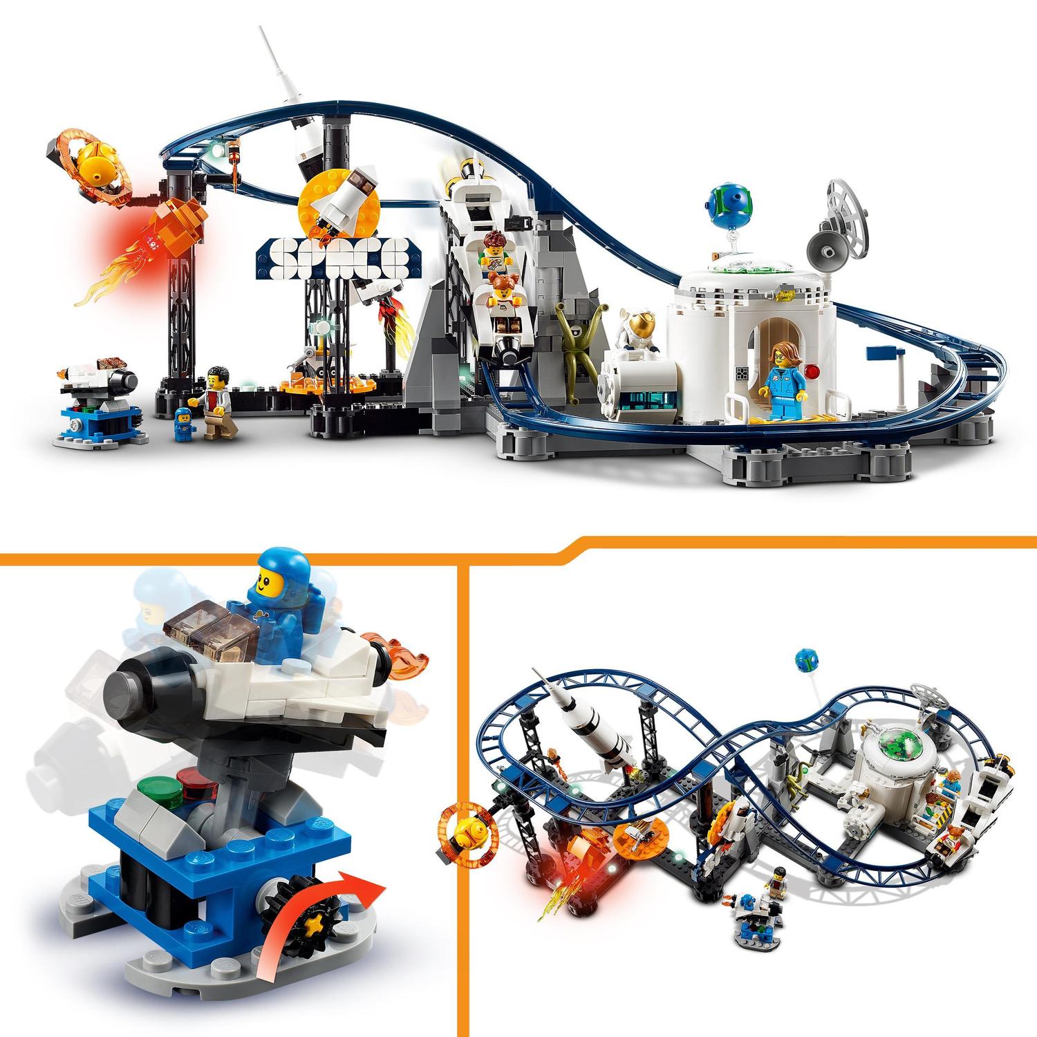 Voir la diapositive 6 : LEGO Creator 31142 - Les montagnes russes de l'espace