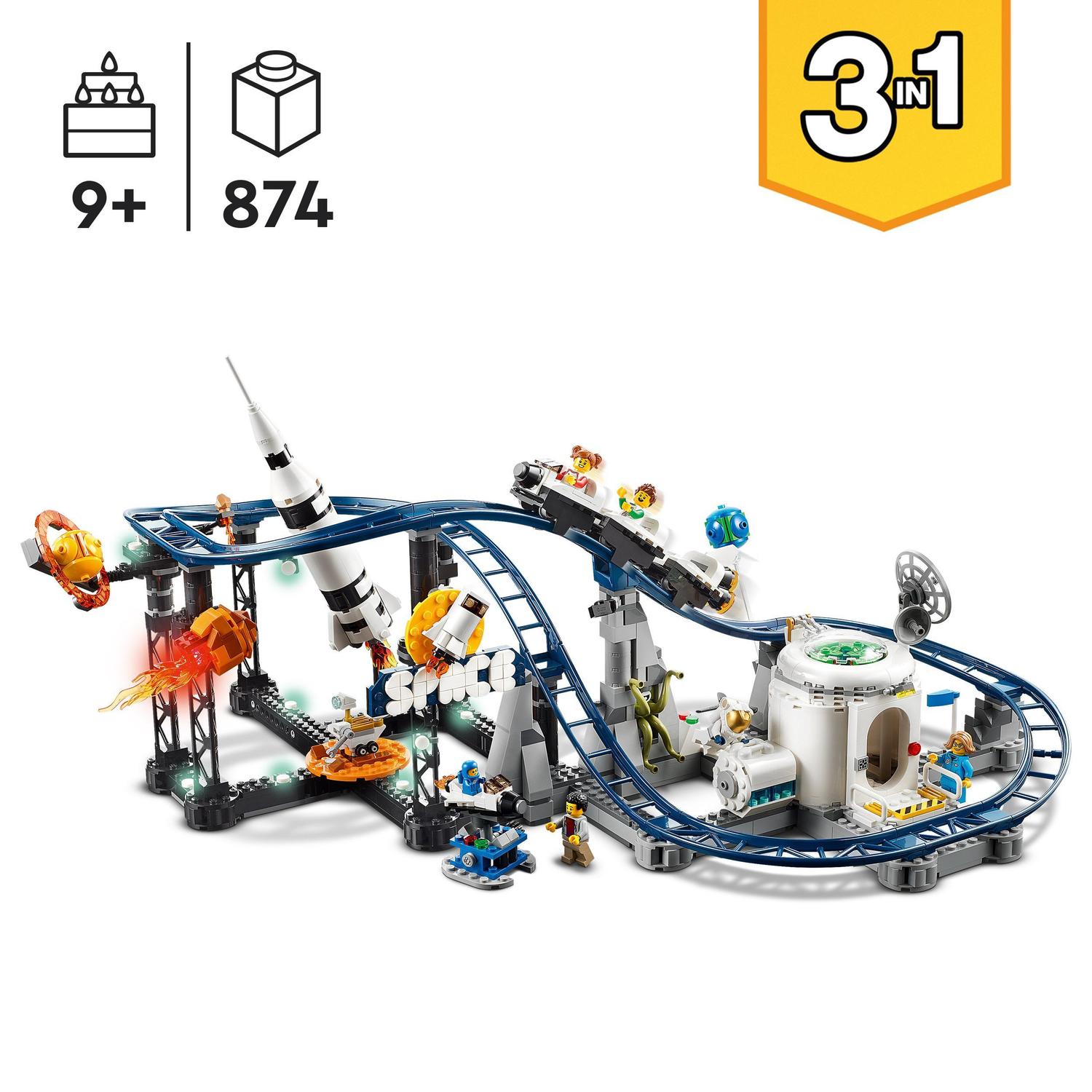 Voir la diapositive 7 : LEGO Creator 31142 - Les montagnes russes de l'espace