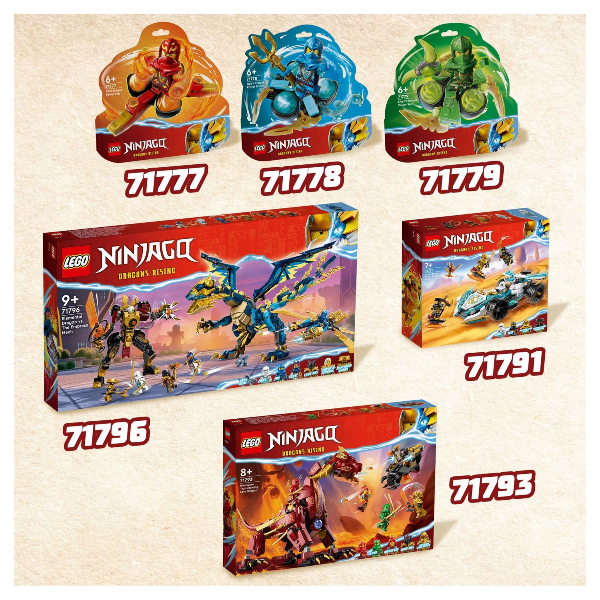 Voir la diapositive 4 : LEGO NINJAGO 71796 - Le Dragon Élémentaire contre le Robot de l'Impératrice, Grand Jouet de Construction avec Figurines et 6 Minifigurines Ninja