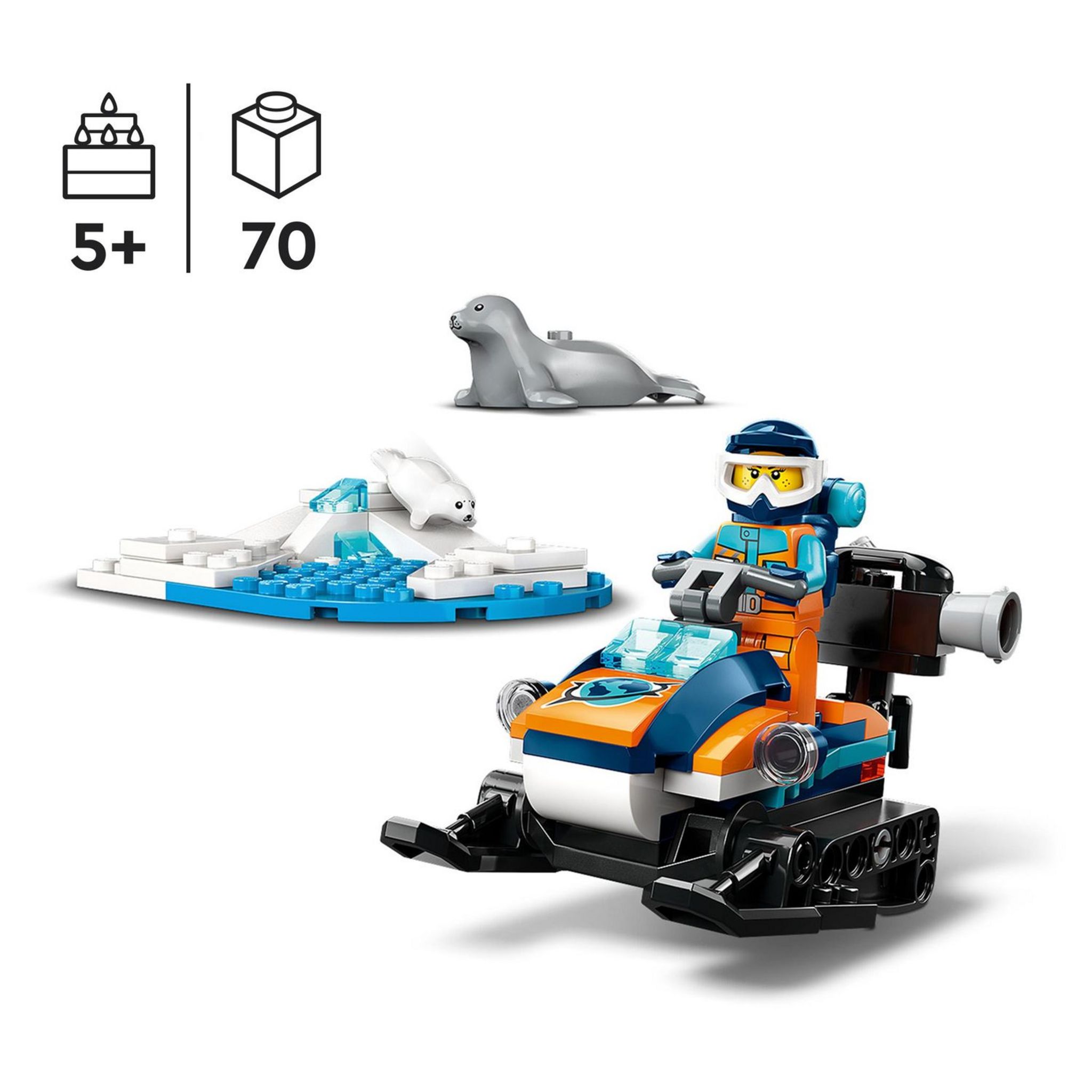Voir la diapositive 7 : LEGO City 60376 - La Motoneige d'Exploration Arctique, Jouet de Construction de Véhicules avec Figurines de Phoques et Minifigurine d'Explorateur
