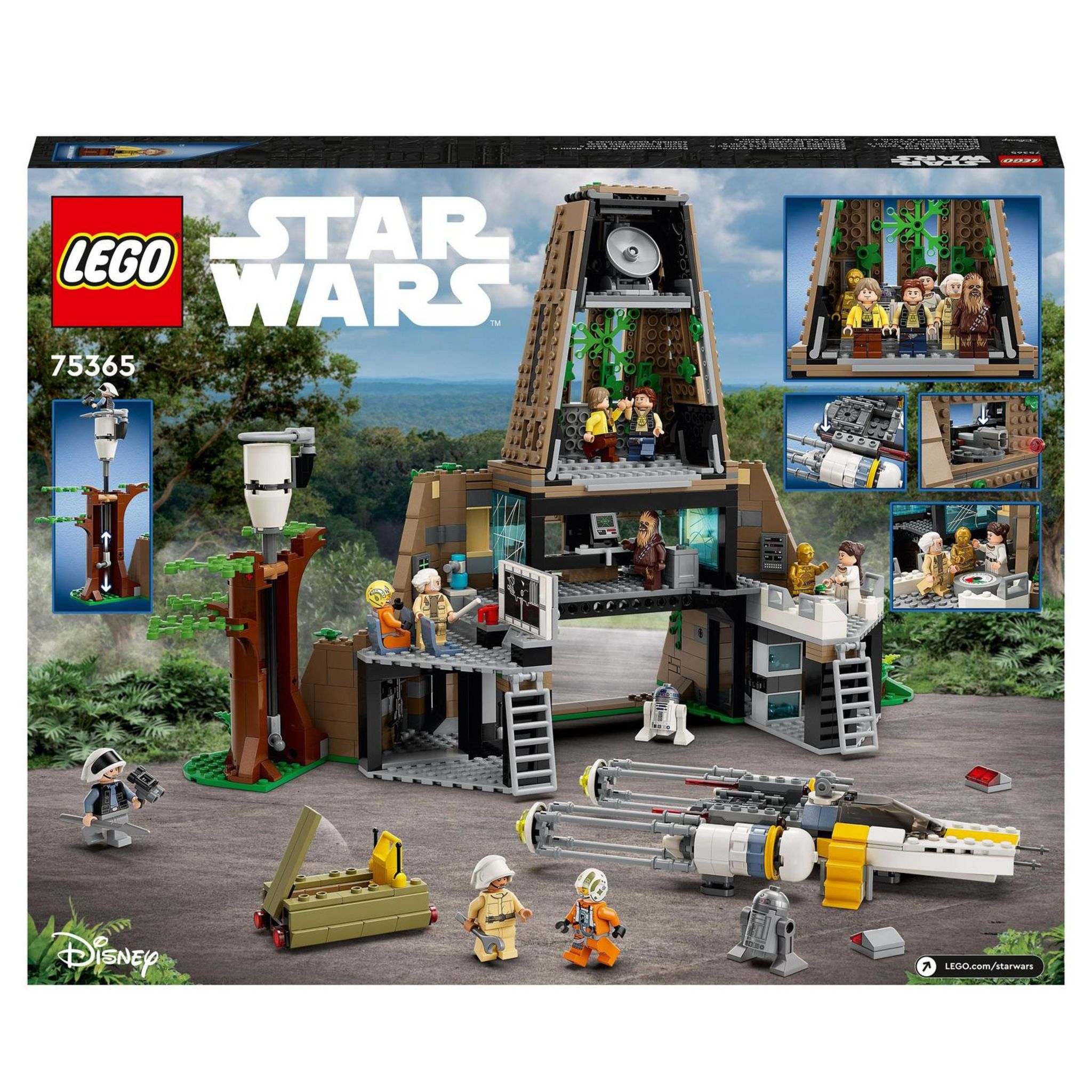Voir la diapositive 2 : LEGO LEGO Star Wars 75365 La Base Rebelle de Yavin 4, Jouet avec 10 Minifigurines dont Luke Skywalker, la Princesse Leia