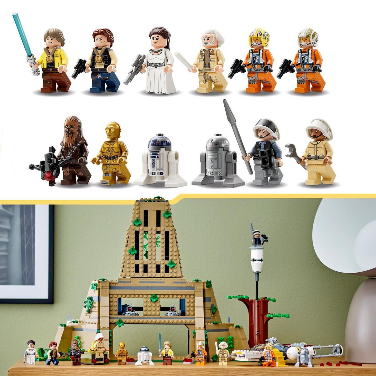 LEGO LEGO Star Wars 75365 La Base Rebelle de Yavin 4, Jouet avec 10 Minifigurines dont Luke Skywalker, la Princesse Leia