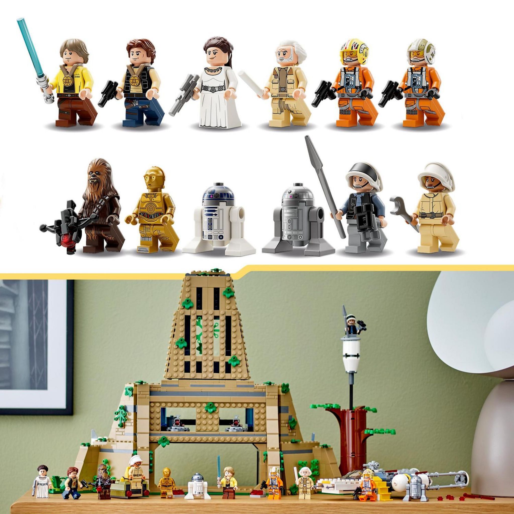 Voir la diapositive 4 : LEGO LEGO Star Wars 75365 La Base Rebelle de Yavin 4, Jouet avec 10 Minifigurines dont Luke Skywalker, la Princesse Leia