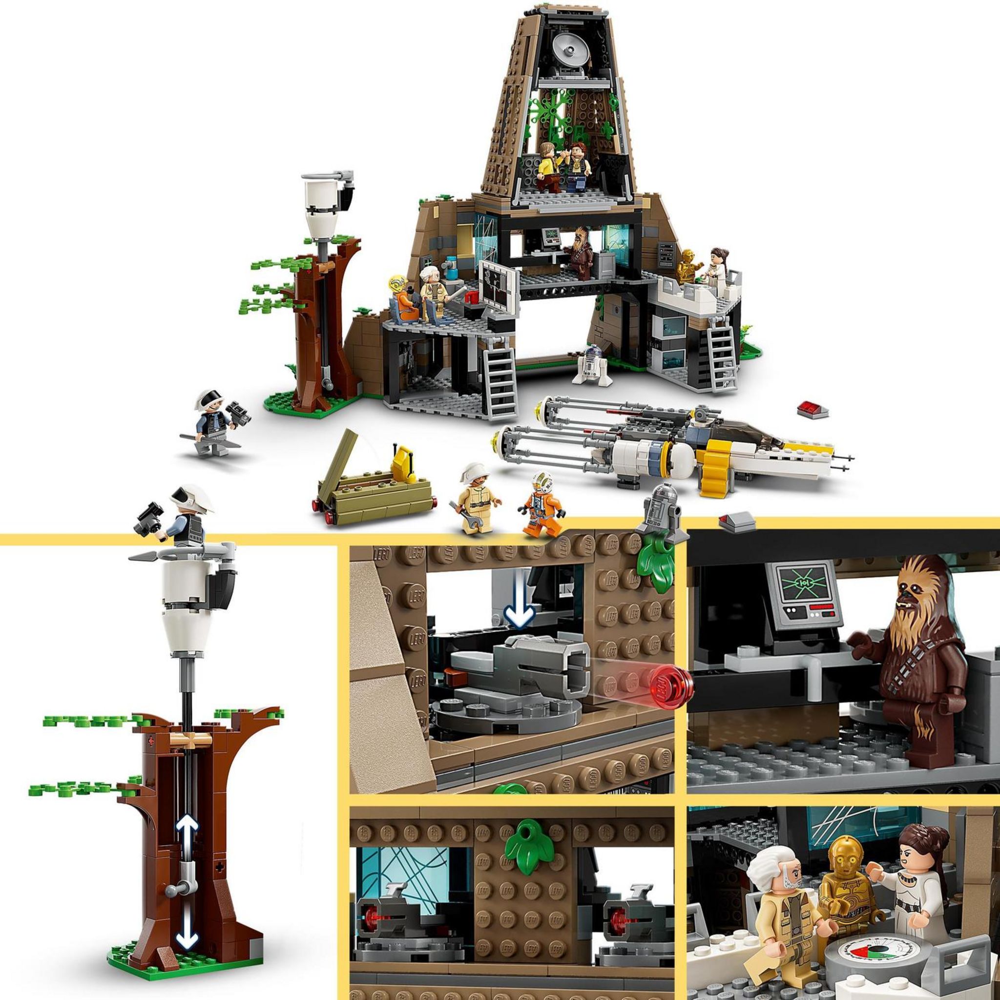 Voir la diapositive 6 : LEGO LEGO Star Wars 75365 La Base Rebelle de Yavin 4, Jouet avec 10 Minifigurines dont Luke Skywalker, la Princesse Leia