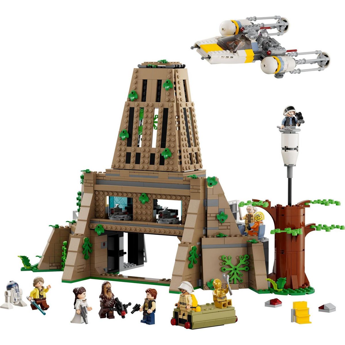 LEGO LEGO Star Wars 75365 La Base Rebelle de Yavin 4, Jouet avec 10 Minifigurines dont Luke Skywalker, la Princesse Leia