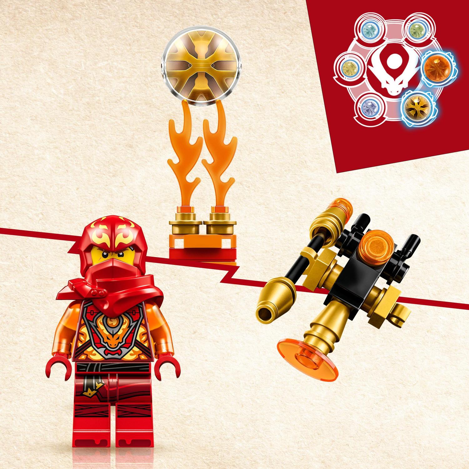 Voir la diapositive 5 : LEGO Ninjago 71777 - Le Salto Spinjitzu Le Pouvoir du Dragon de Kai