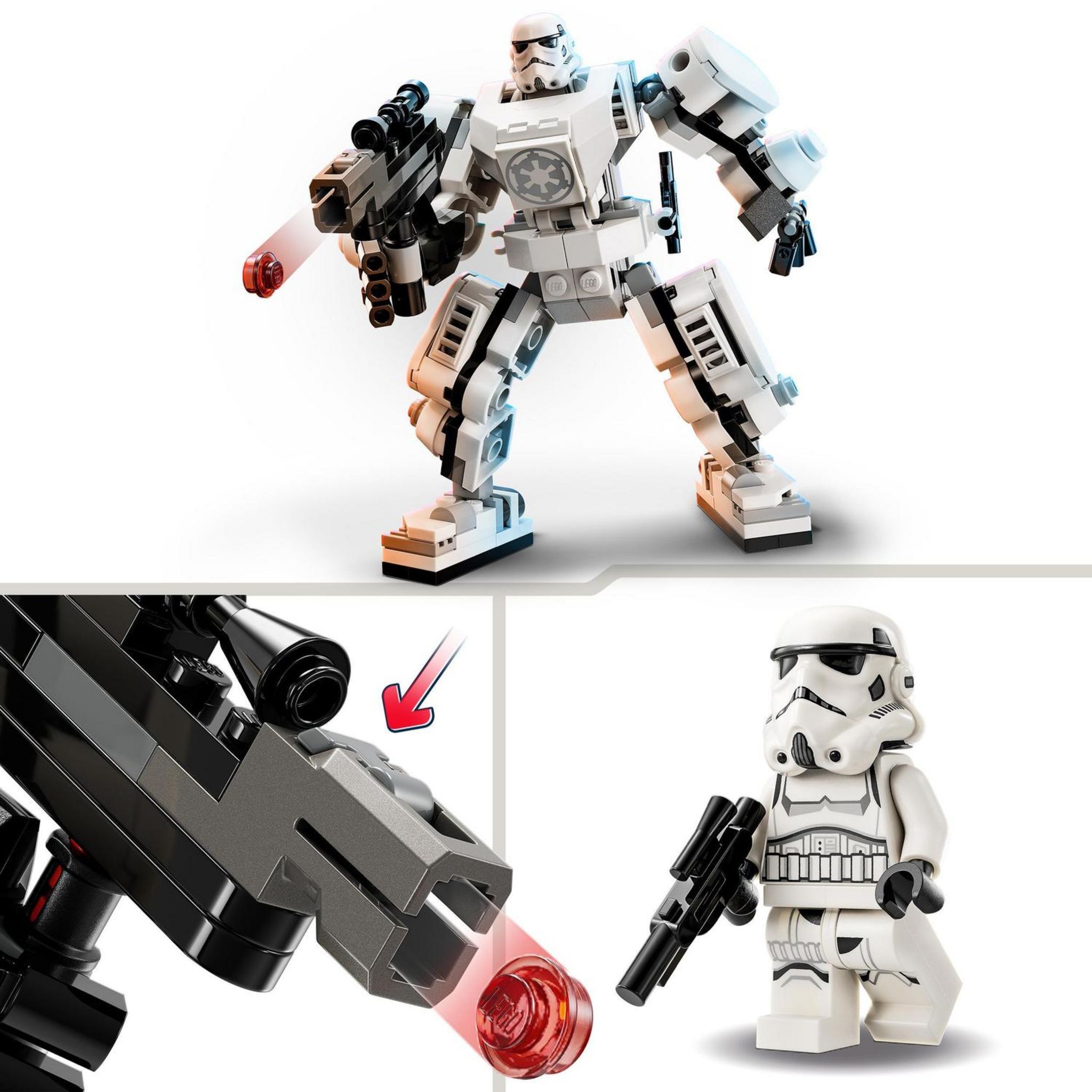 Voir la diapositive 6 : LEGO LEGO Star Wars 75370 Le Robot Stormtrooper, Jouet pour Enfants, Figurine à Construire avec Minifigurine