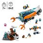 Voir la diapositive 7 : LEGO City 60379 - Le Sous-Marin d'Exploration en Eaux Profondes, Jouet avec Drone, Figurines Requin, Épave et Minifigurines Plongeur