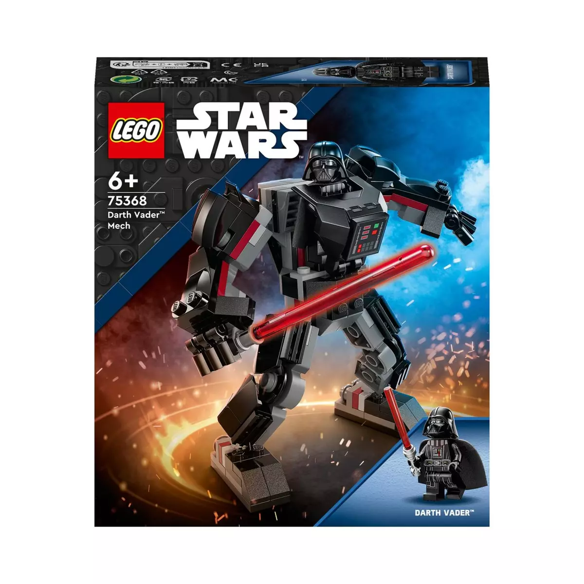 LEGO LEGO Star Wars 75368 Le Robot Dark Vador, Jouet de Figurine avec  Minifigurine et Grand Sabre Laser pas cher 