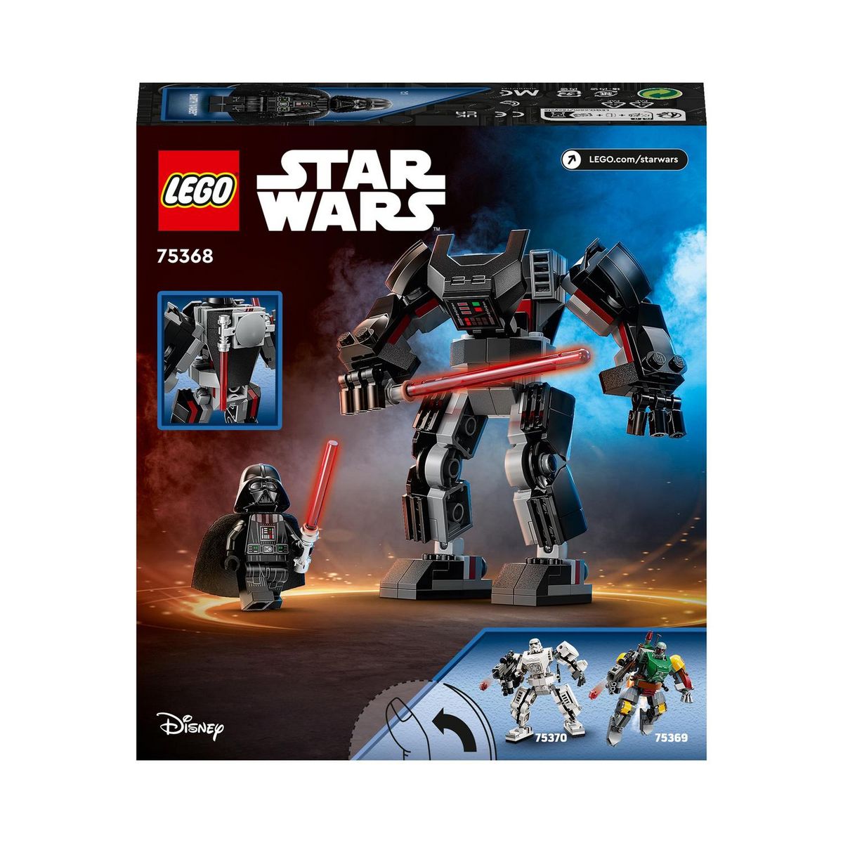 LEGO LEGO Star Wars 75368 Le Robot Dark Vador, Jouet de Figurine avec Minifigurine et Grand Sabre Laser