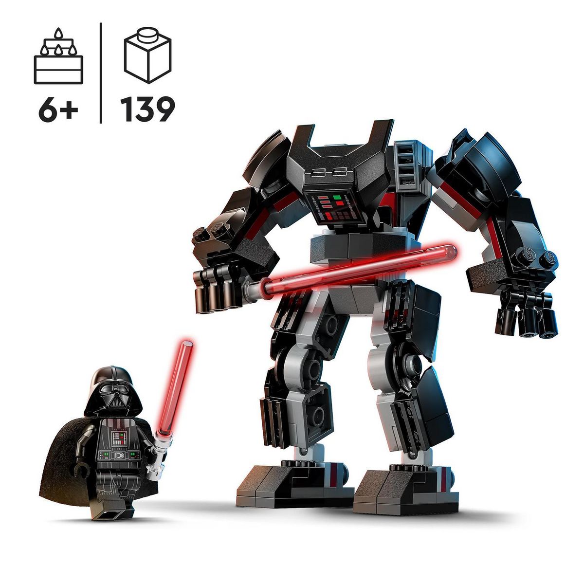 LEGO LEGO Star Wars 75368 Le Robot Dark Vador, Jouet de Figurine avec Minifigurine et Grand Sabre Laser