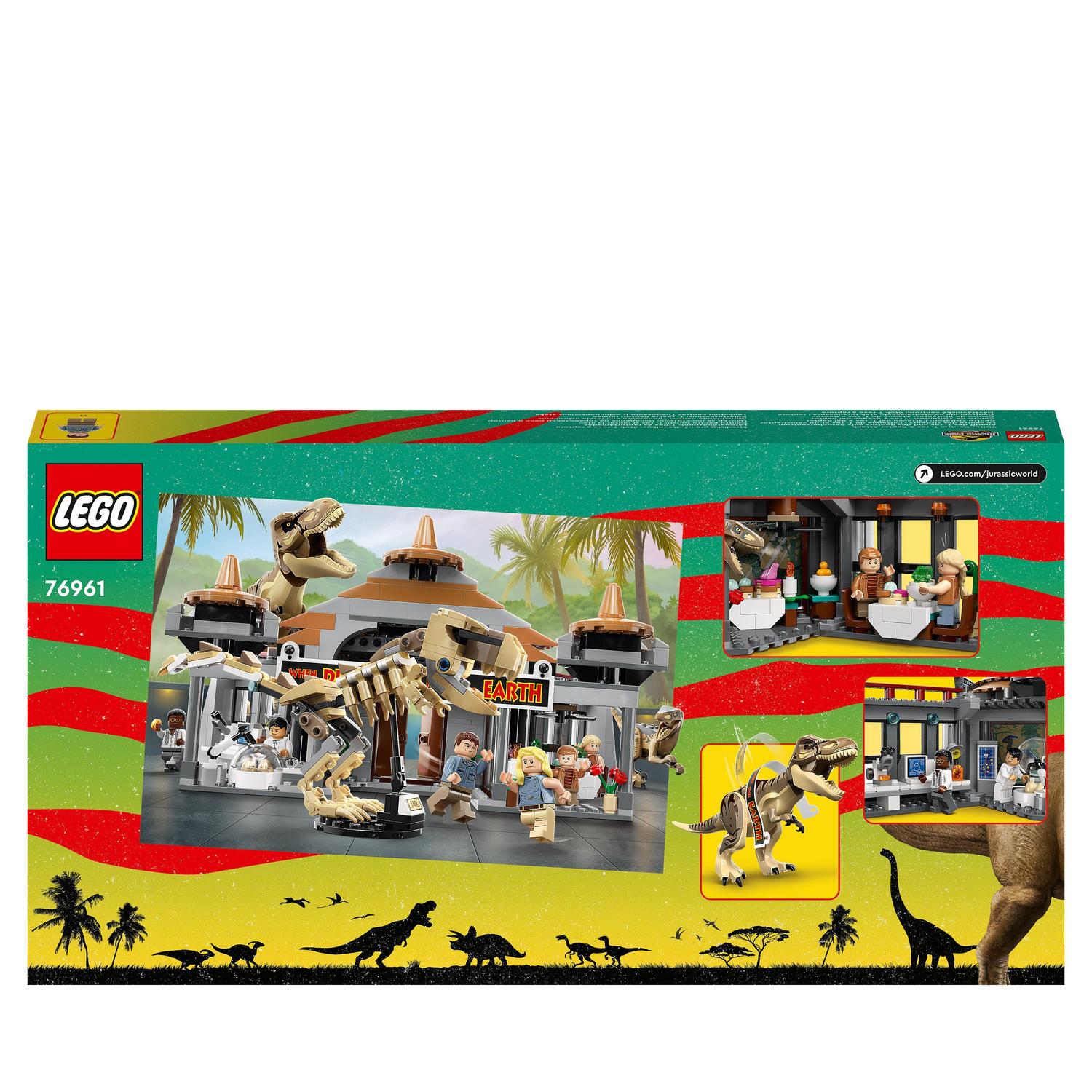 Voir la diapositive 2 : LEGO LEGO Jurassic Park 76961 Le Centre des Visiteurs : l'Attaque du T. Rex et du Vélociraptor, Jouet