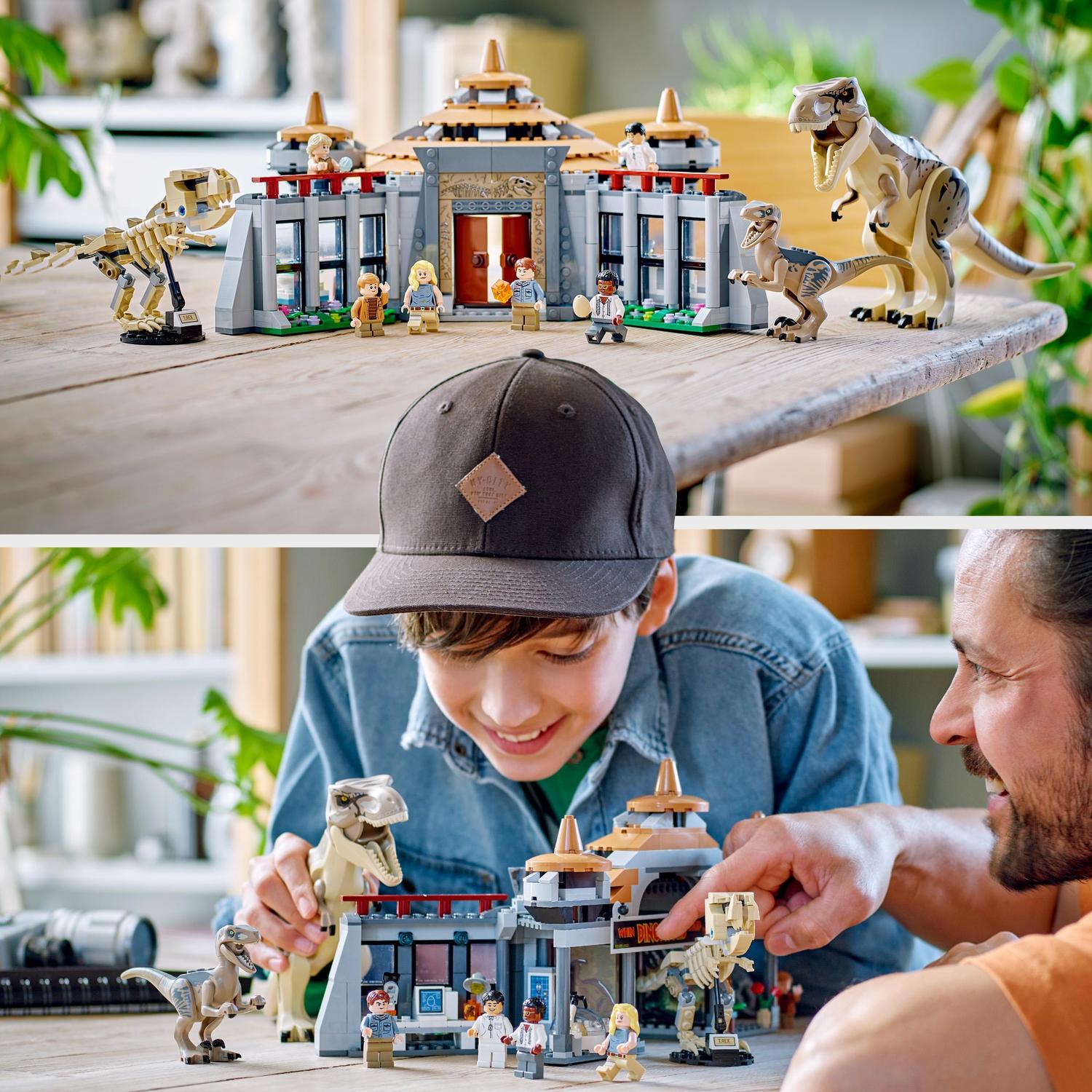 Voir la diapositive 3 : LEGO LEGO Jurassic Park 76961 Le Centre des Visiteurs : l'Attaque du T. Rex et du Vélociraptor, Jouet