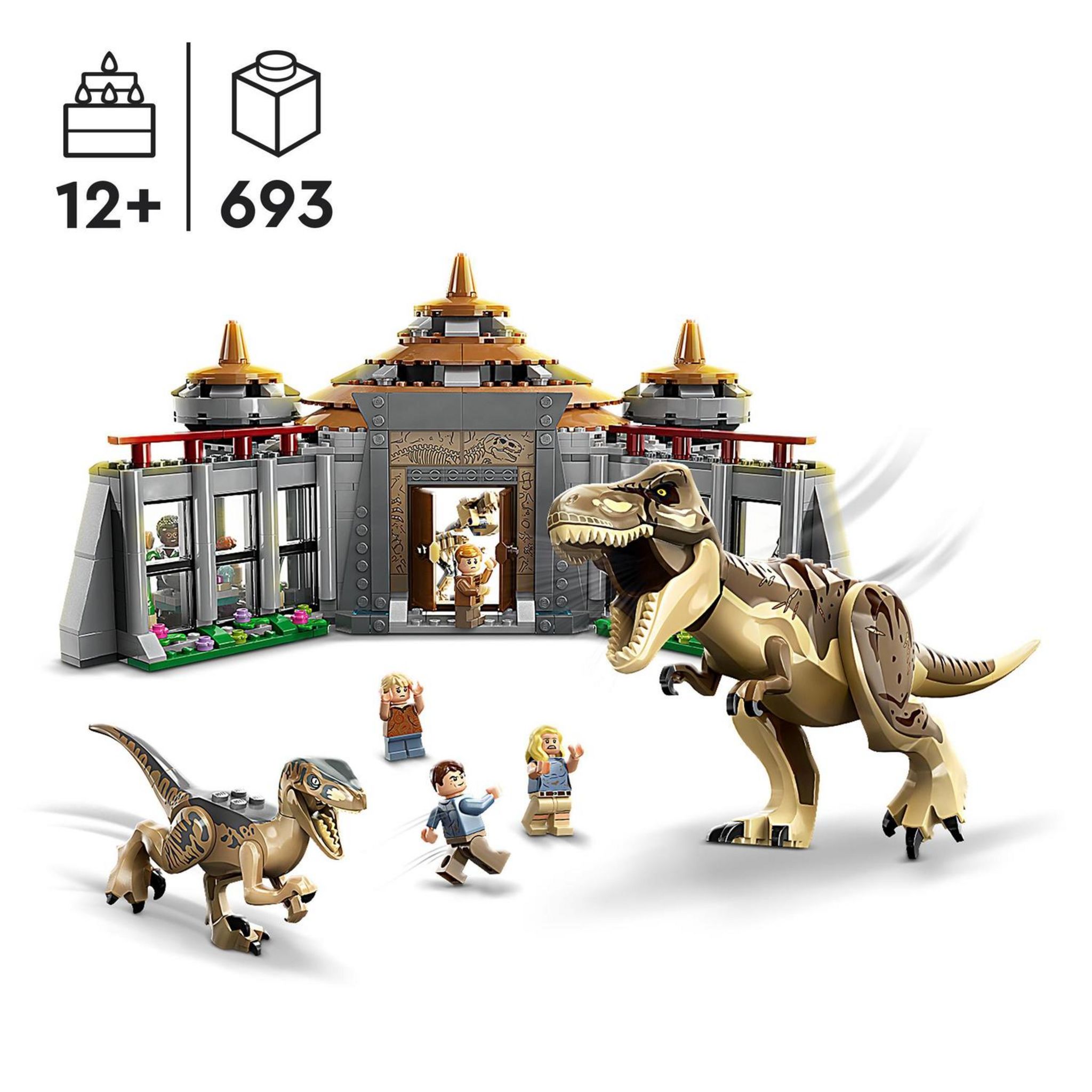 Voir la diapositive 7 : LEGO LEGO Jurassic Park 76961 Le Centre des Visiteurs : l'Attaque du T. Rex et du Vélociraptor, Jouet