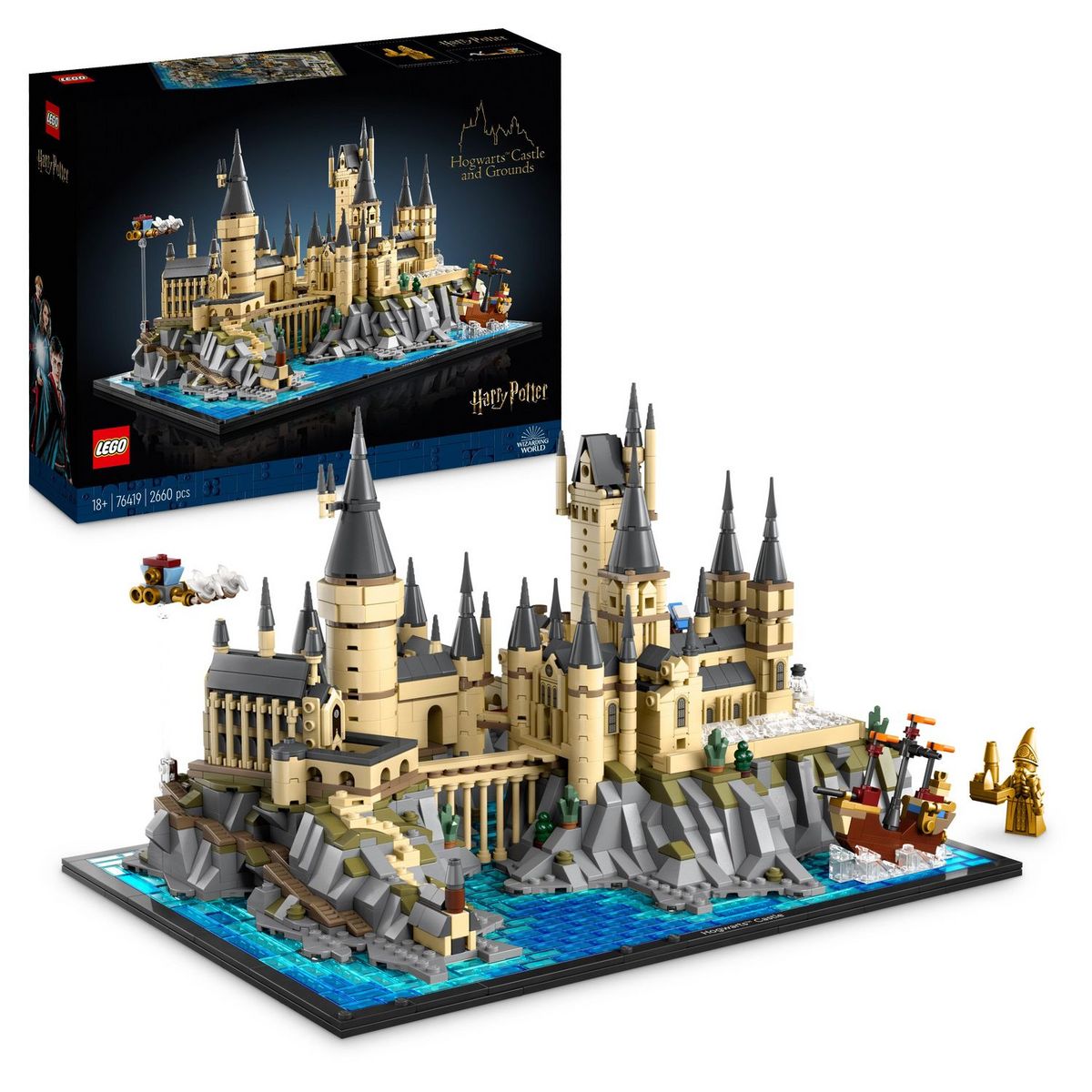 LEGO LEGO Harry Potter 76419 Le Château et le Domaine de Poudlard, Maquette à Construire pour Adultes, Incluant les Lieux Iconiques