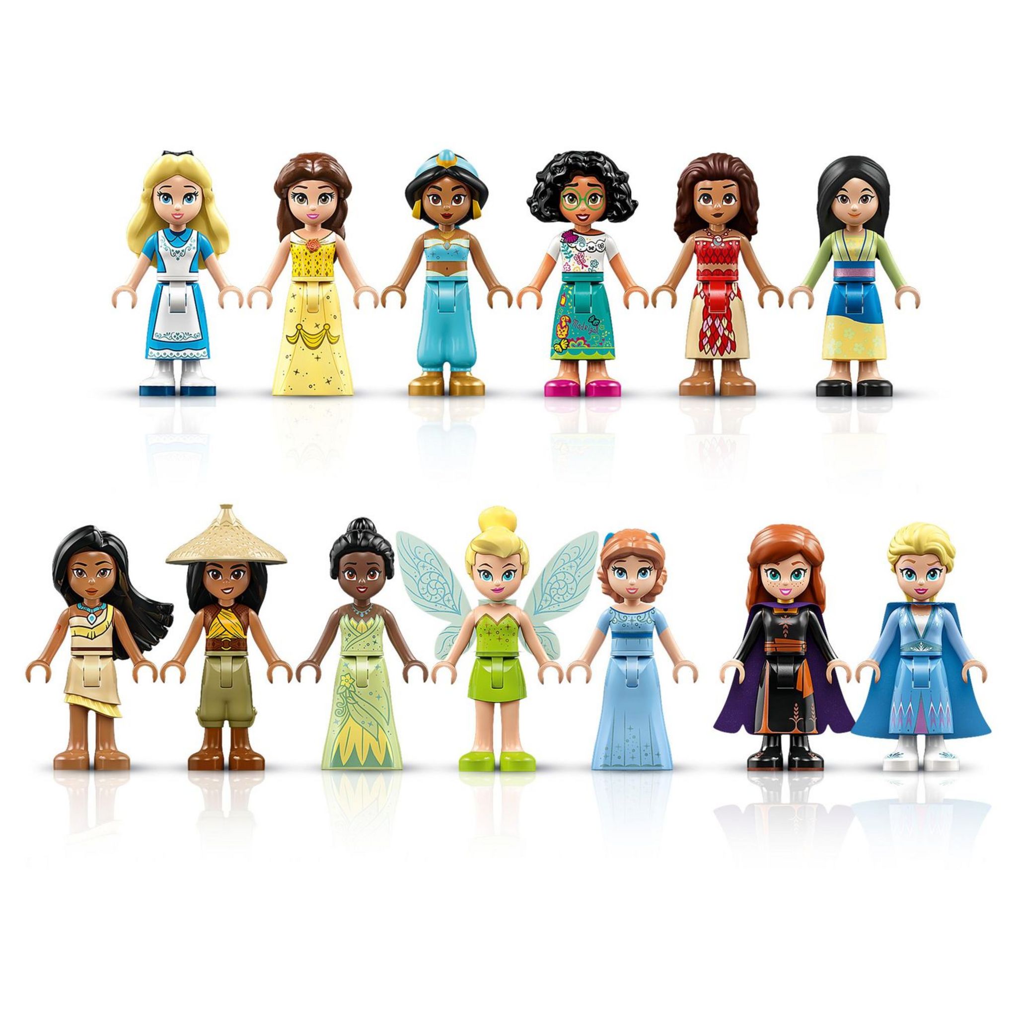 Voir la diapositive 4 : LEGO Disney Princess 43215 - La Cabane Enchantée dans l'Arbre, avec 13 Mini-Poupées Figurines dont Princesse Jasmine, Elsa, Anna & Moana, Jouet à 2 Niveaux