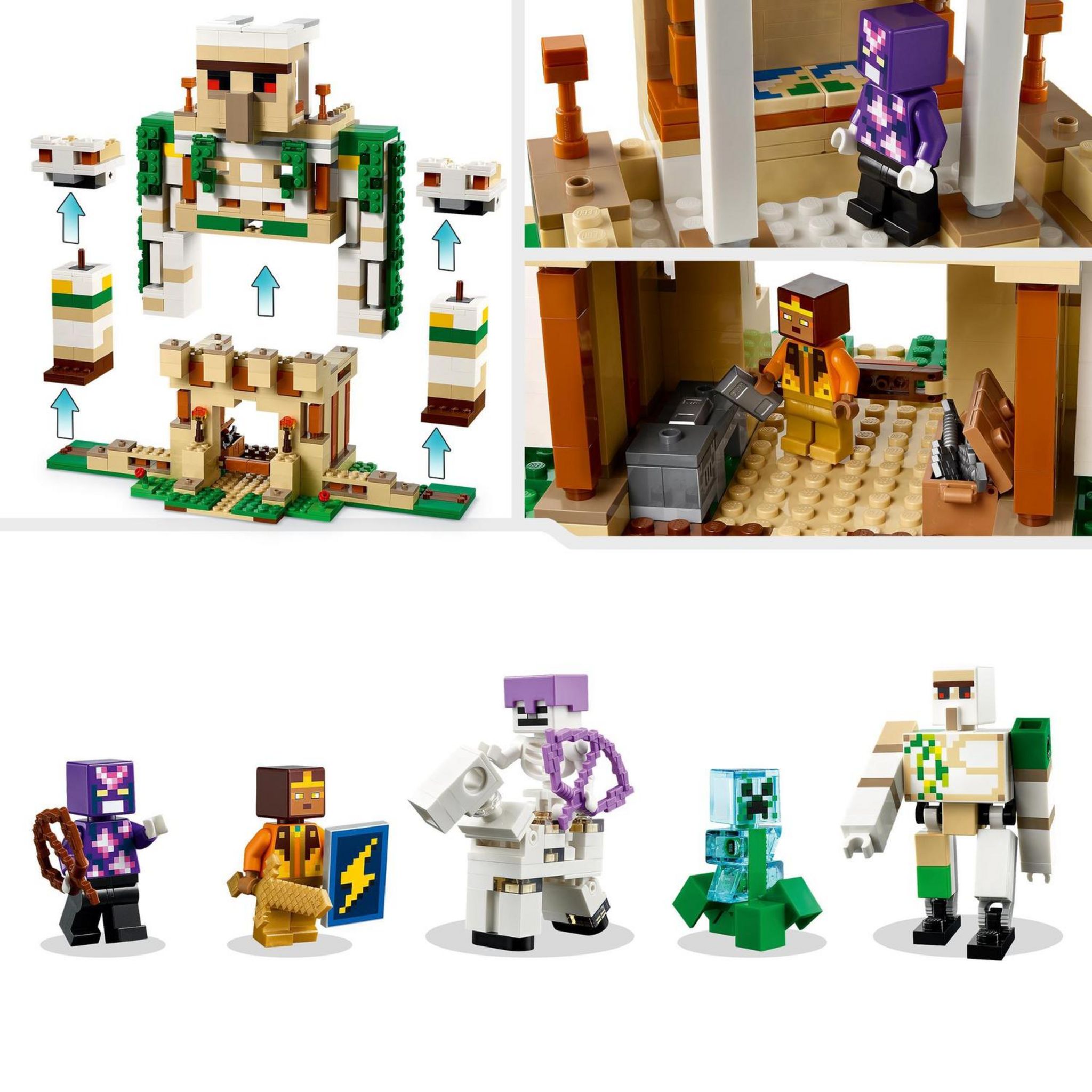 Voir la diapositive 5 : LEGO LEGO Minecraft 21250 La Forteresse du Golem de Fer, Jouet Château qui se Transforme en Grande Figurine